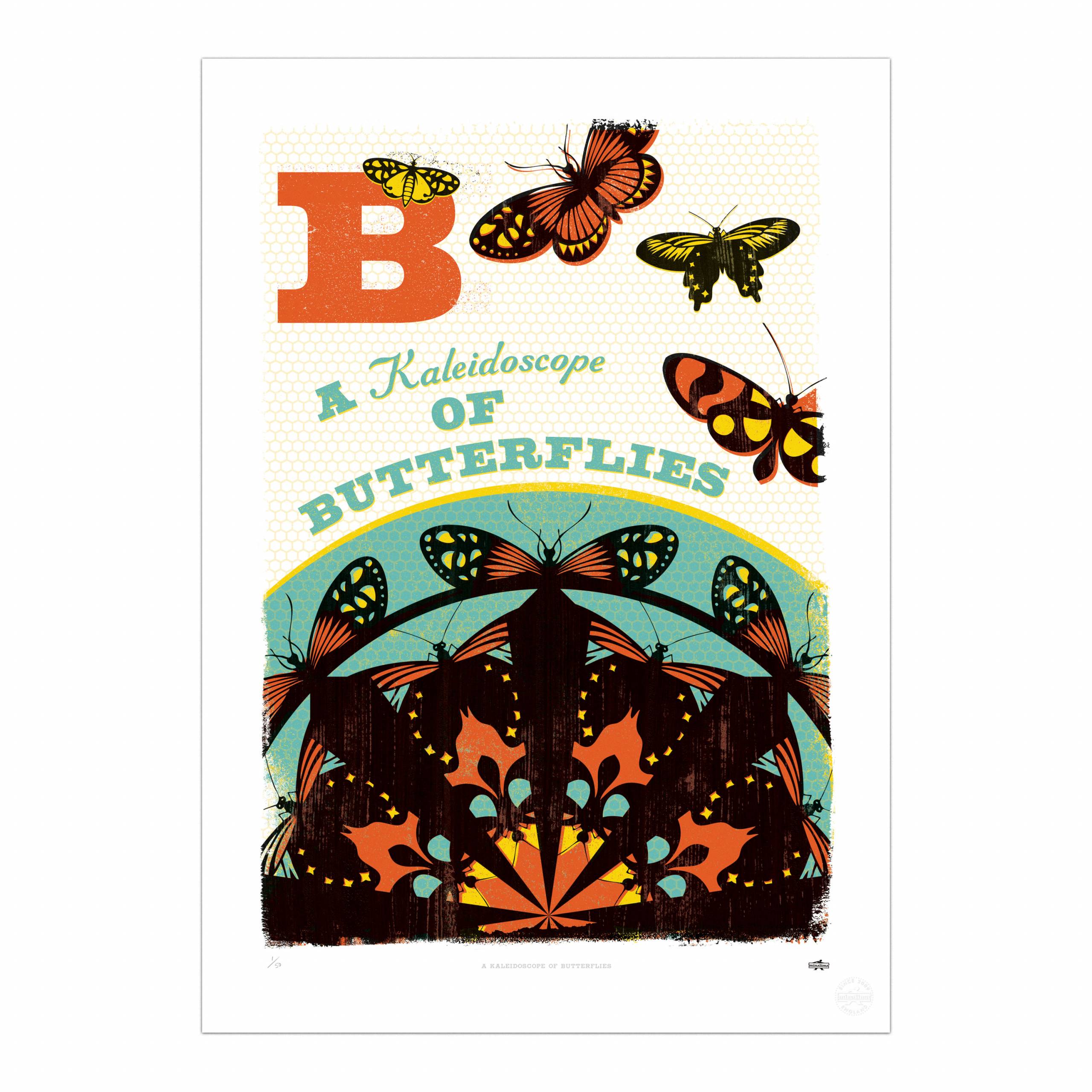 A Kaleidoscope of Butterflies Print MinaLima