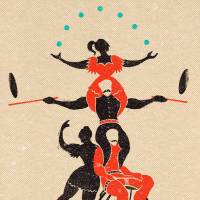 MinaLima - A Troupe of Acrobats<br>プリント
