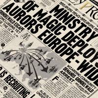 MinaLima - 日刊予言者新聞 - Ministry Of Magic Deploys Aurors Europe - Wideプリント