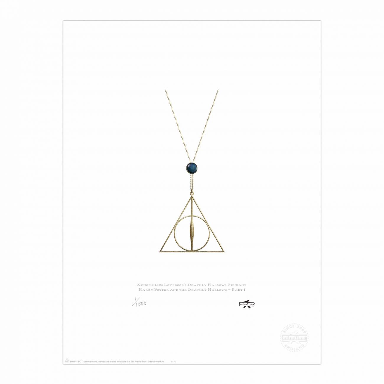 Harry potter Deathly Hallows With Crystals Necklace Multicolor| Kidinn