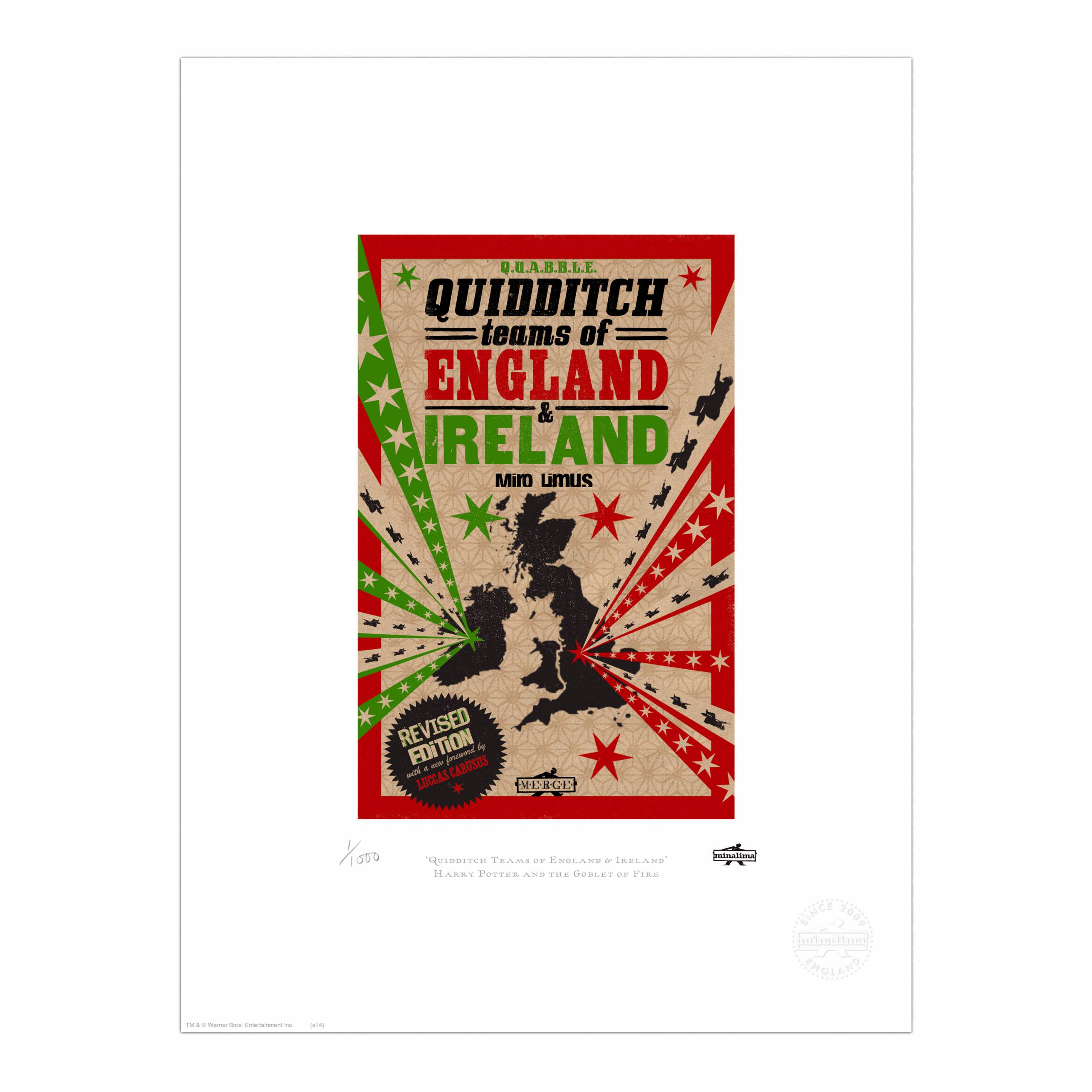 ‘Quidditch Teams of England & Ireland’ MinaLima