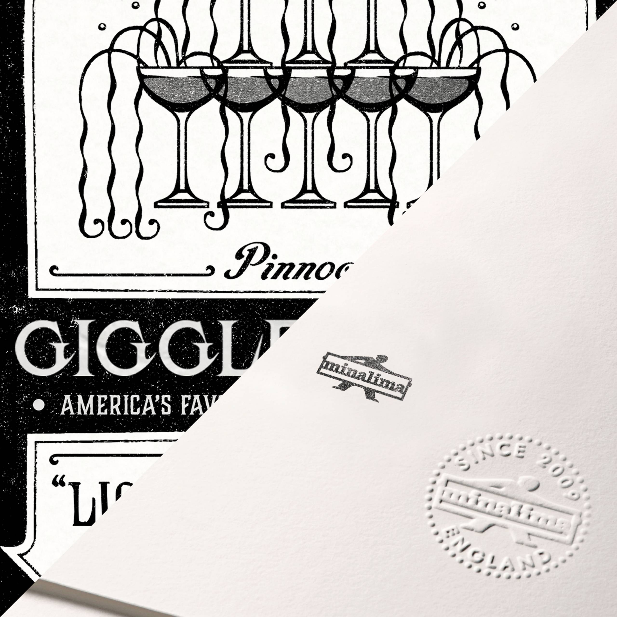 Giggle Water Advert from The New York Ghost - MinaLima