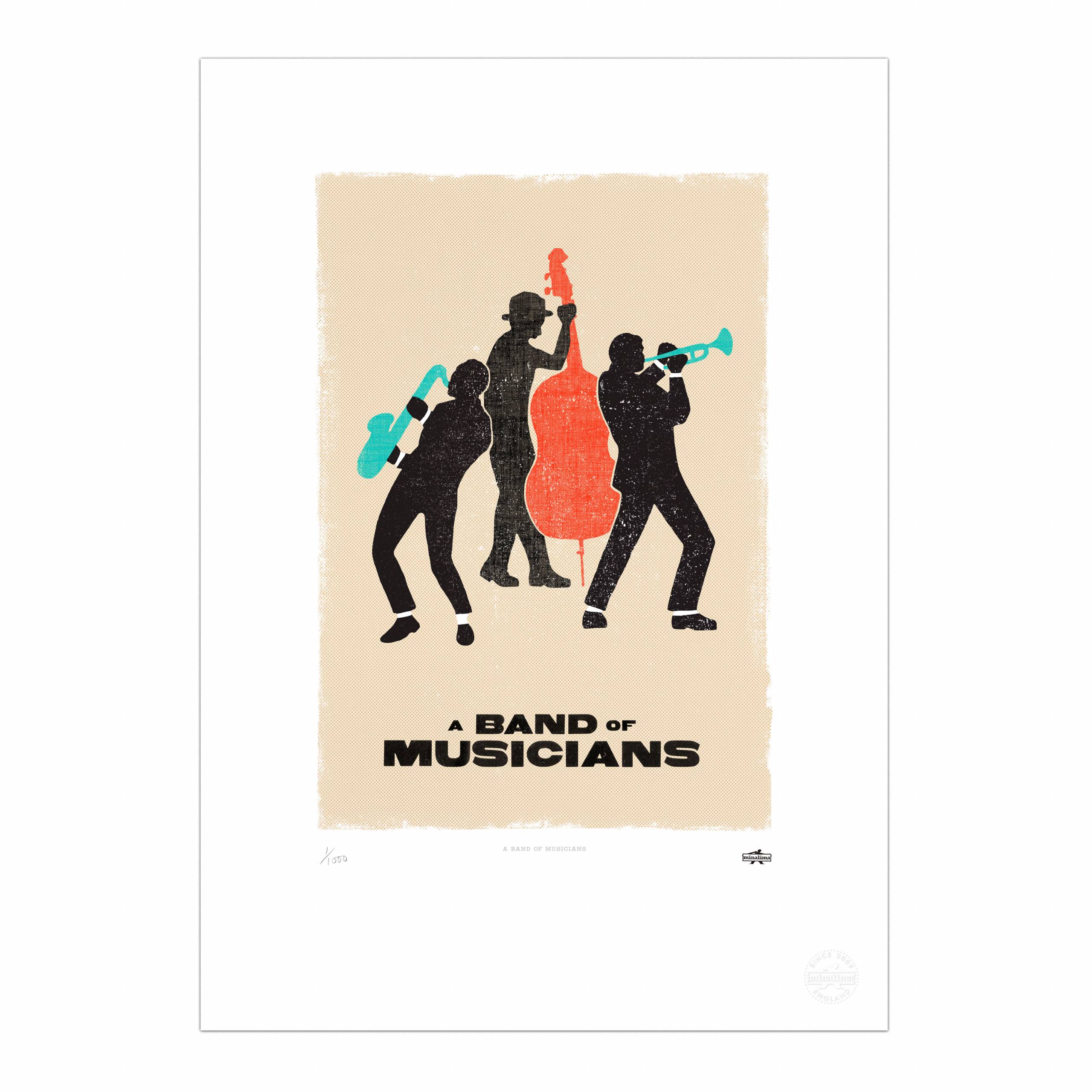 A Band of Musicians Print