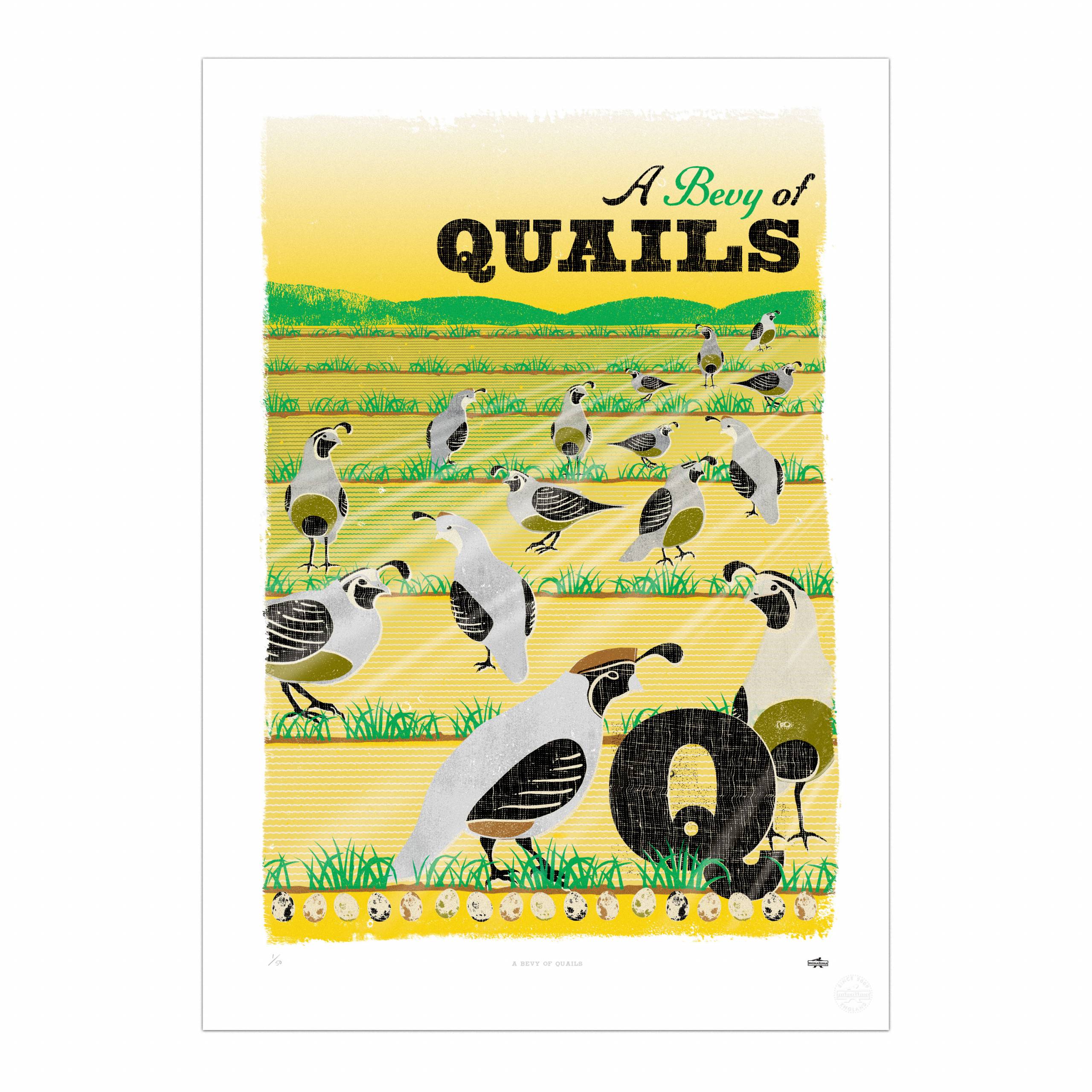 A Bevy of Quails Print