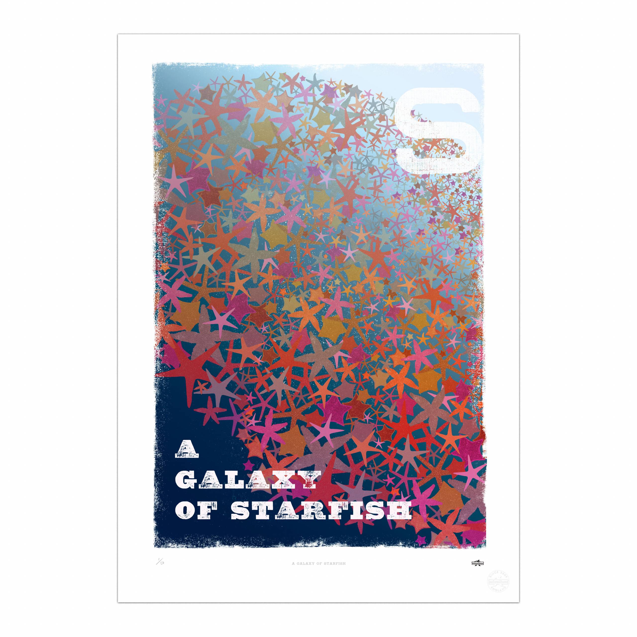 A Galaxy of Starfish Print