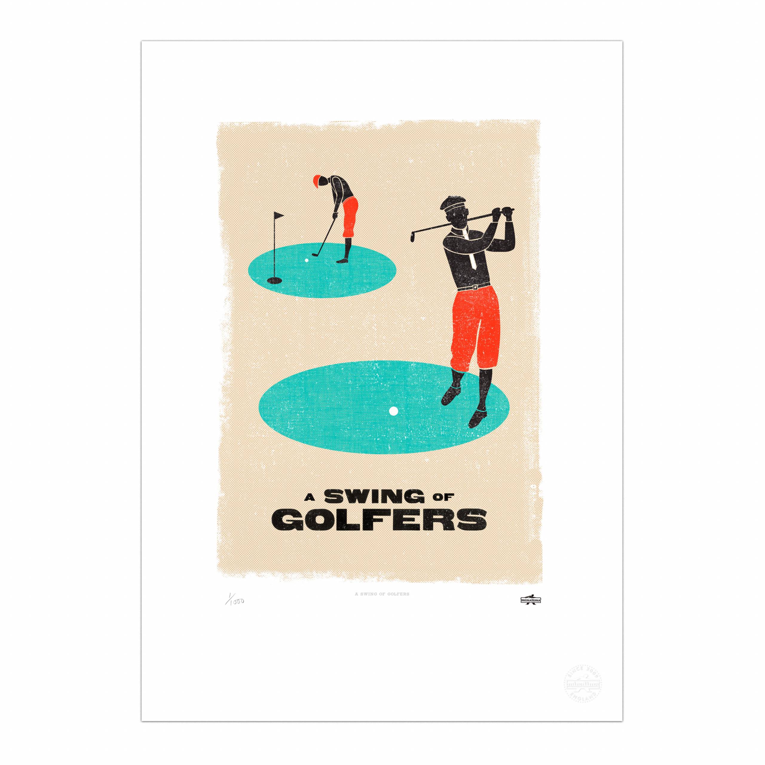 A Swing of Golfers Print