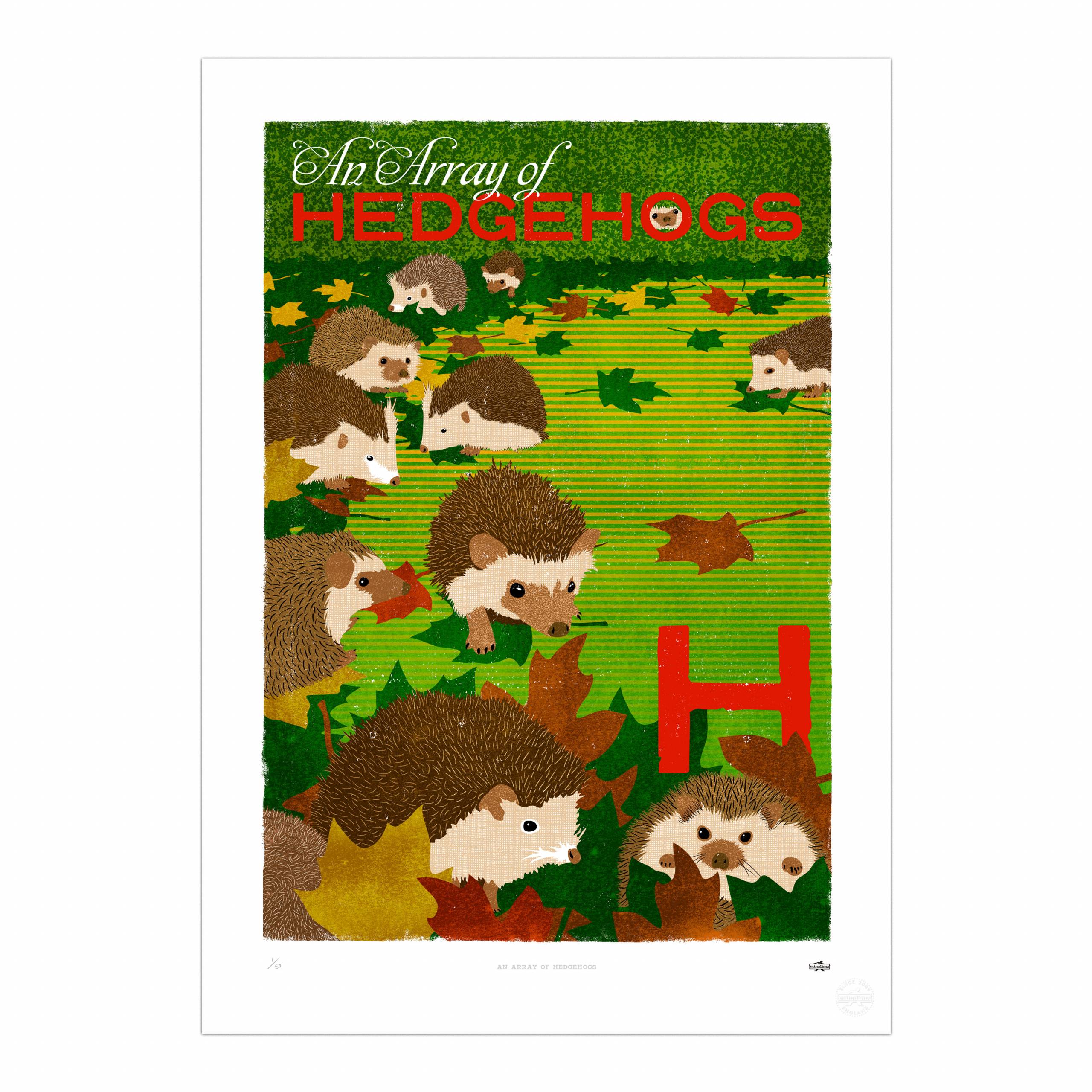 An Array of Hedgehogs Print