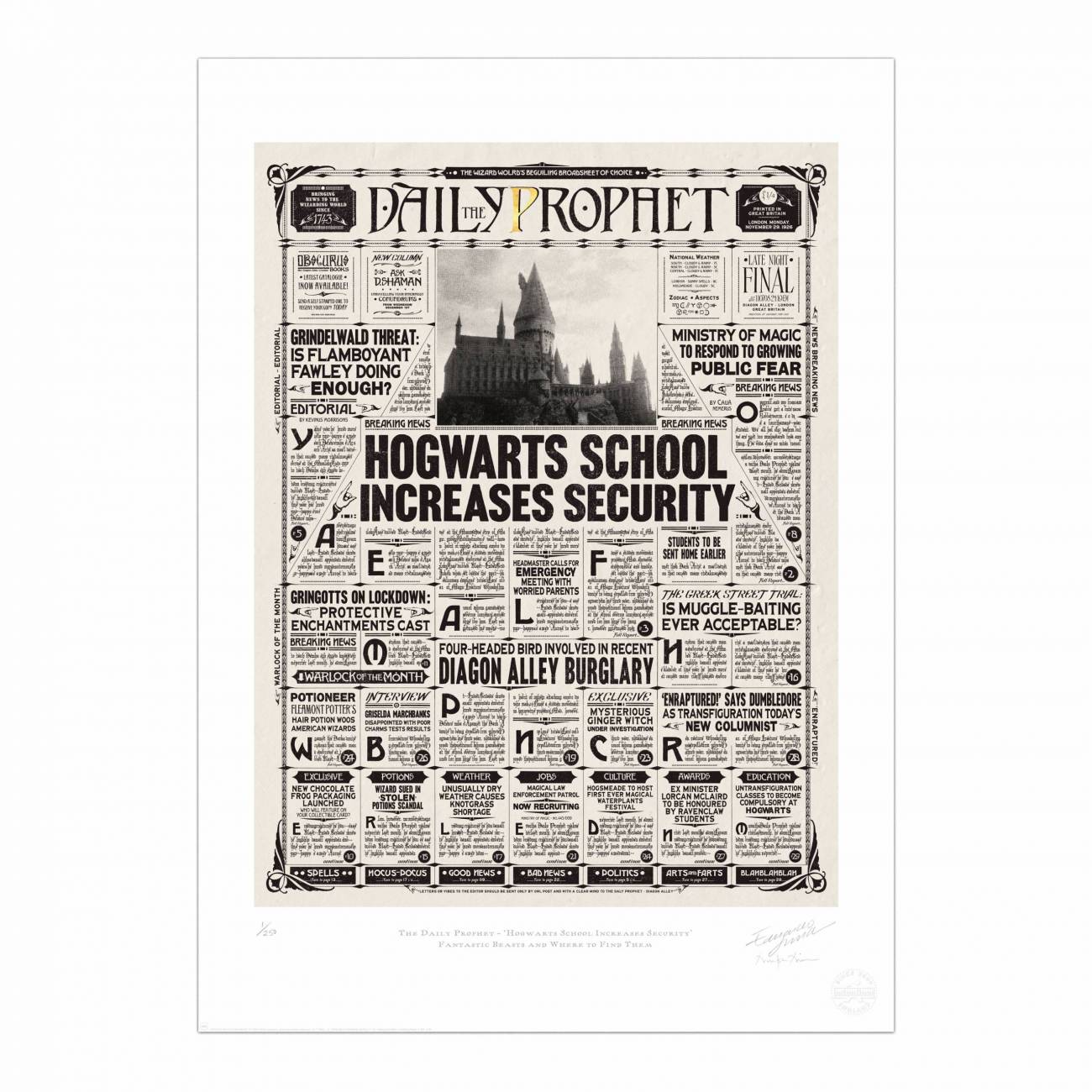 Harry Potter Newspaper – Fabbulous Paper Emporium