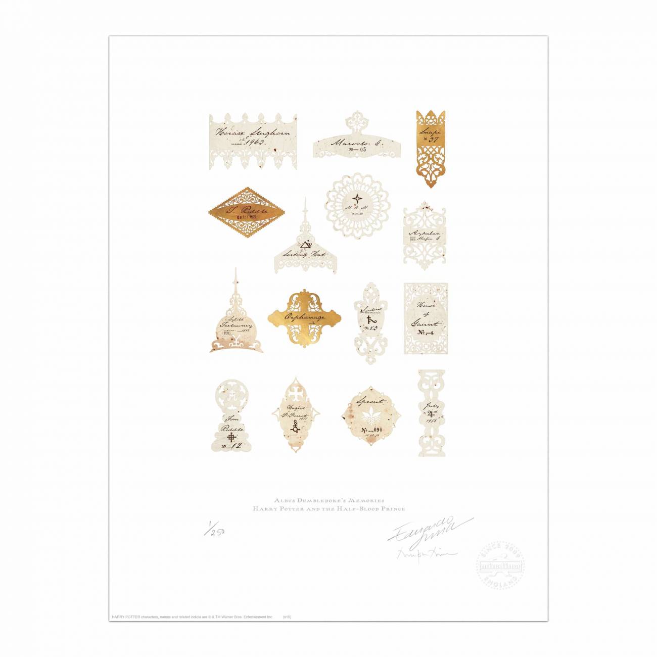 Harry Potter ALBUS DUMBLEDORE'S MEMORIES Limited Edition Print MinaLima  w/COA 海外 即決 - スキル、知識