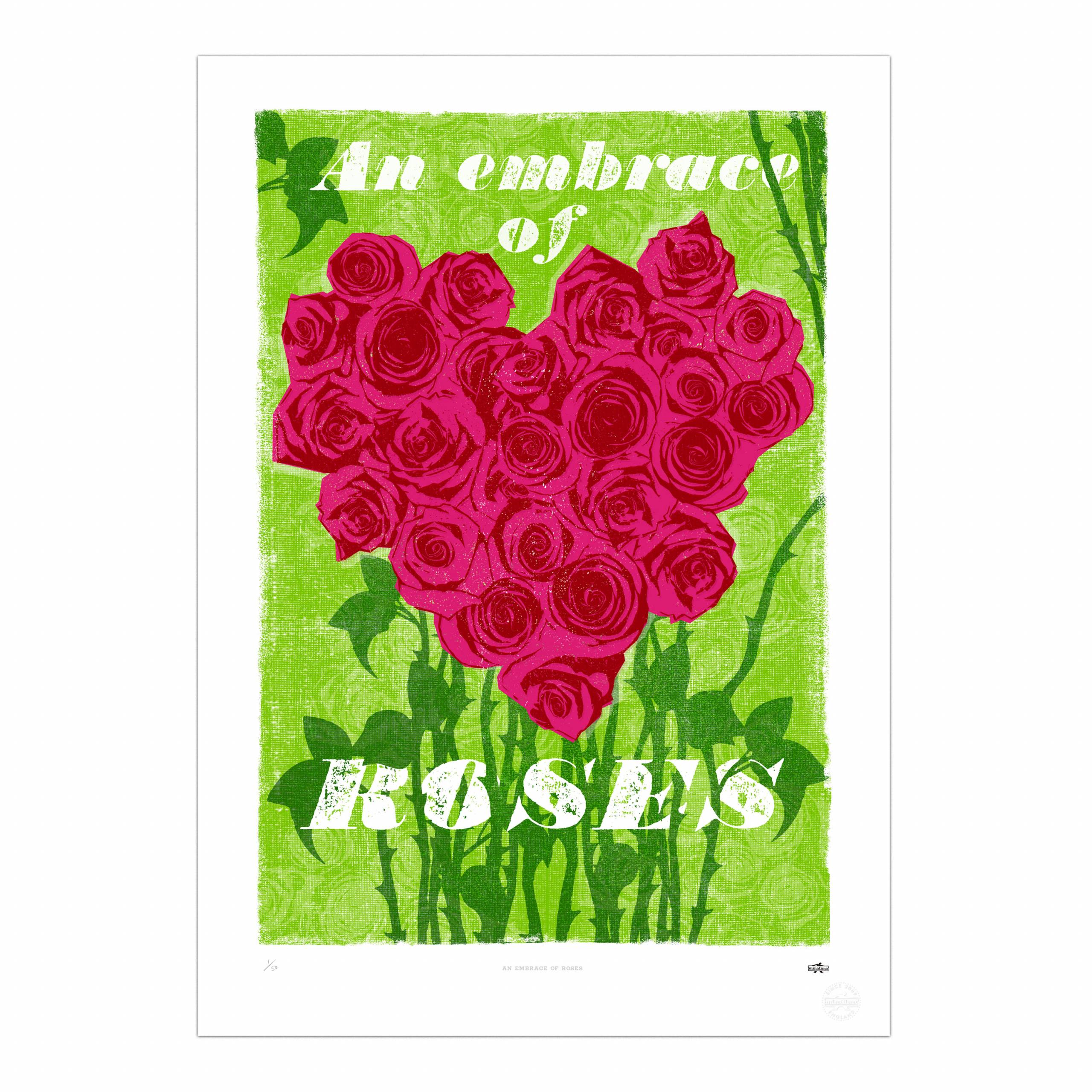 An Embrace of Roses Print
