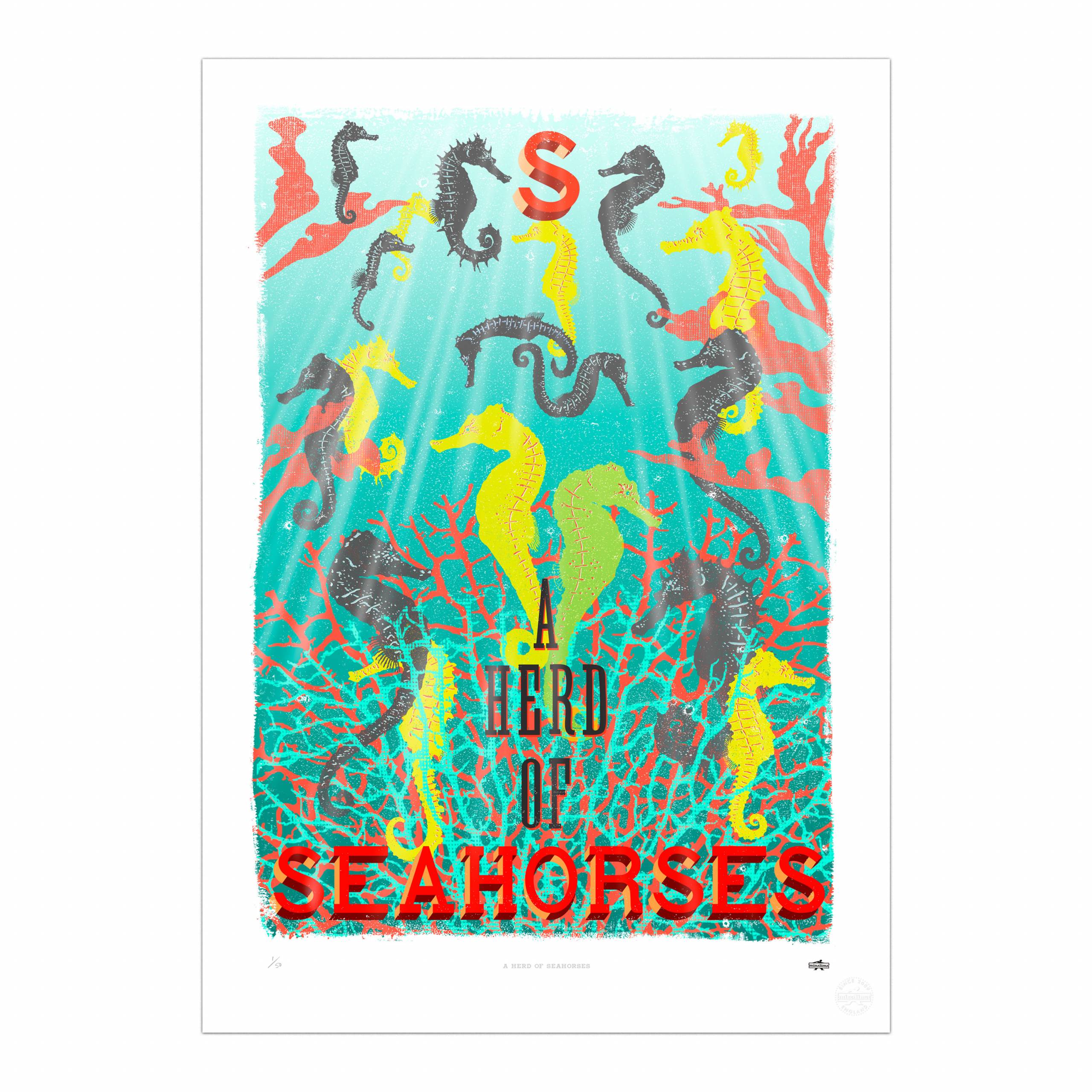 A Herd of Seahorses Print