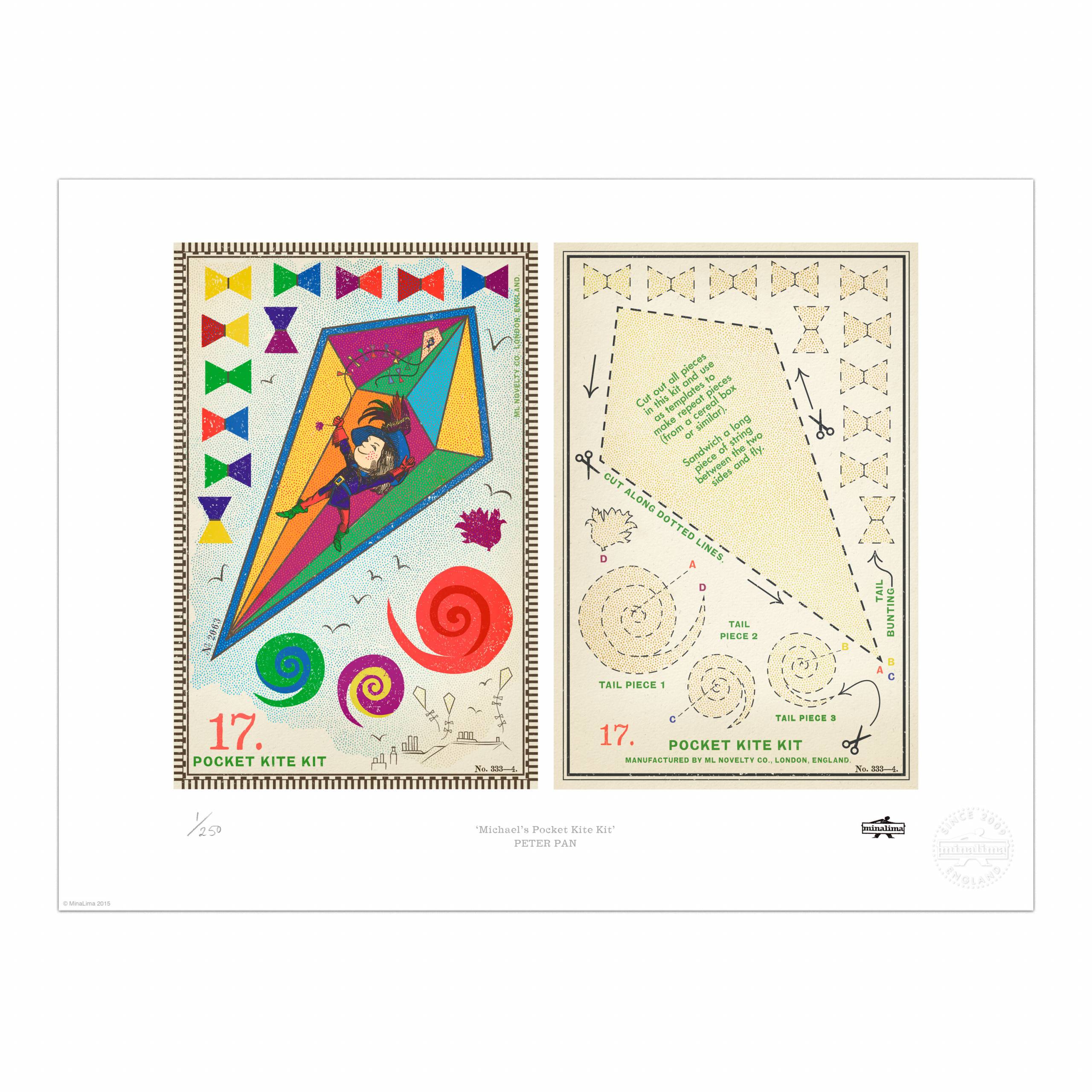 Peter Pan 'Michael's Pocket Kite Kit' MinaLima