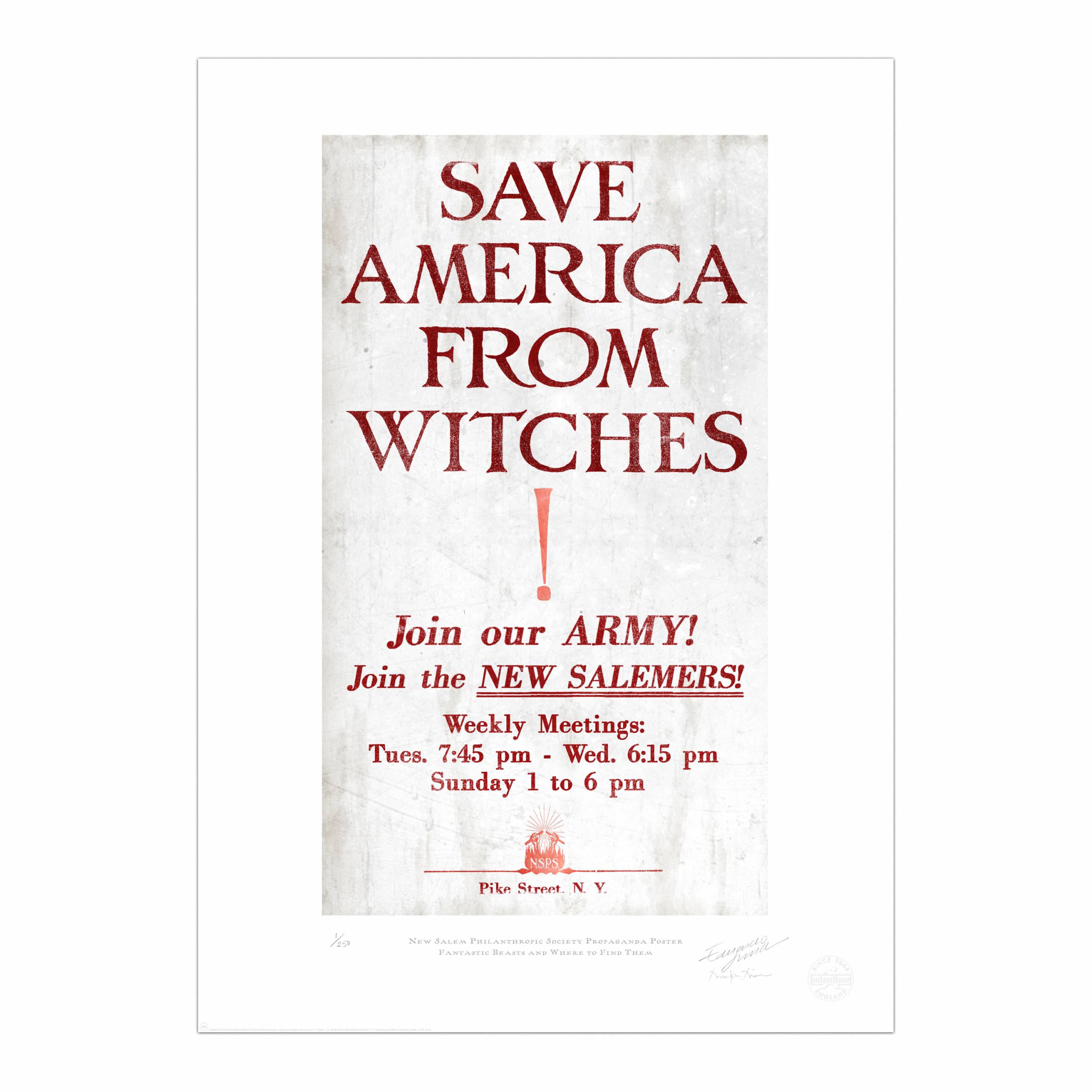 New Salem Philanthropic Society Propaganda Poster