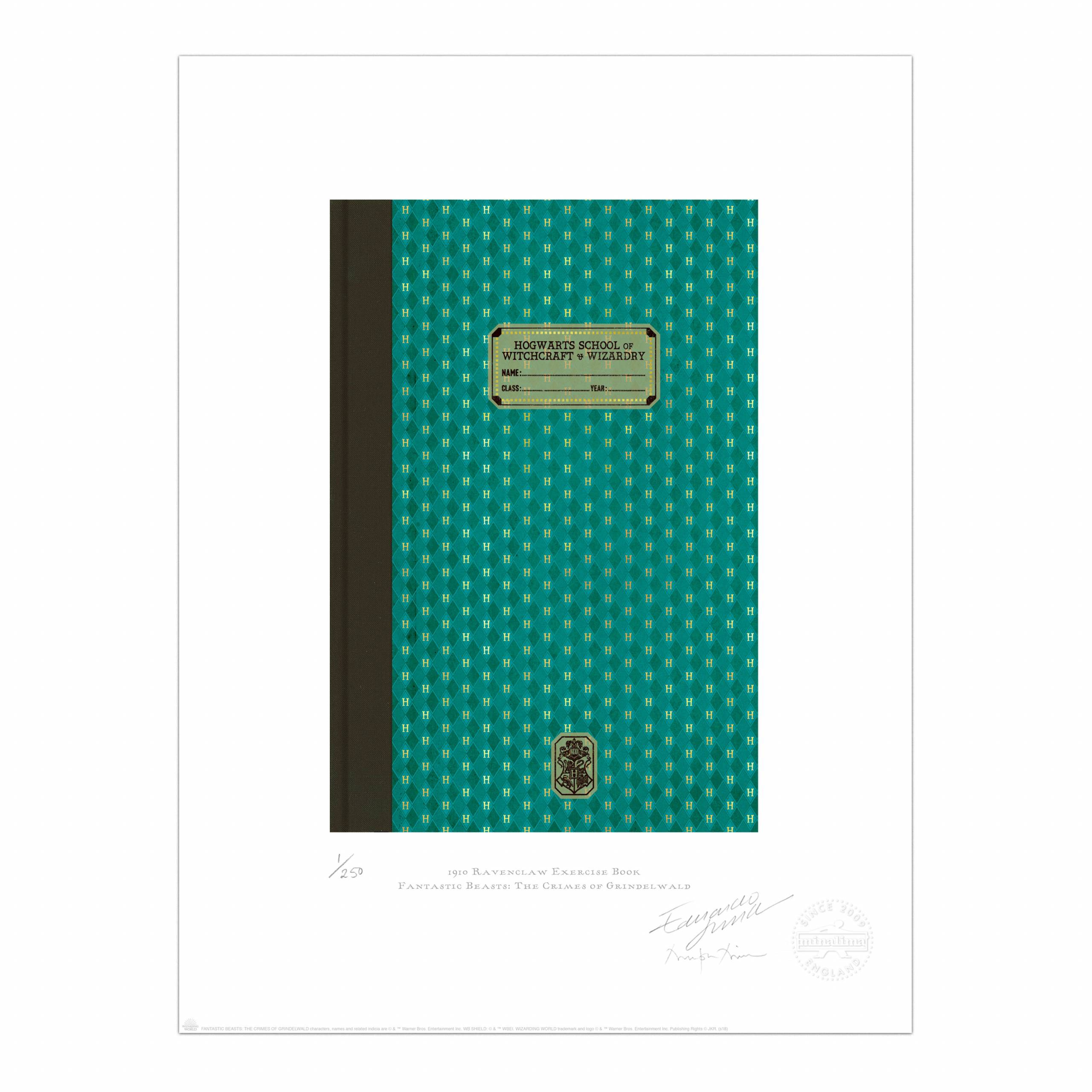 1910 Ravenclaw Exercise Book