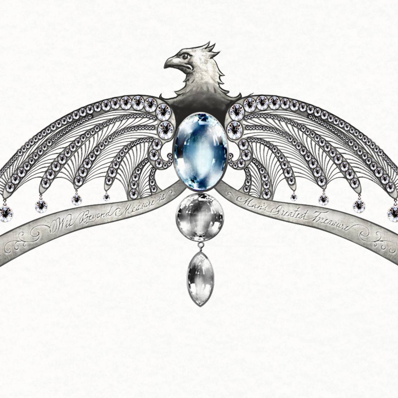 Rowena Ravenclaw's Diadem - Harry Potter Graphic Art PrintsMinaLima