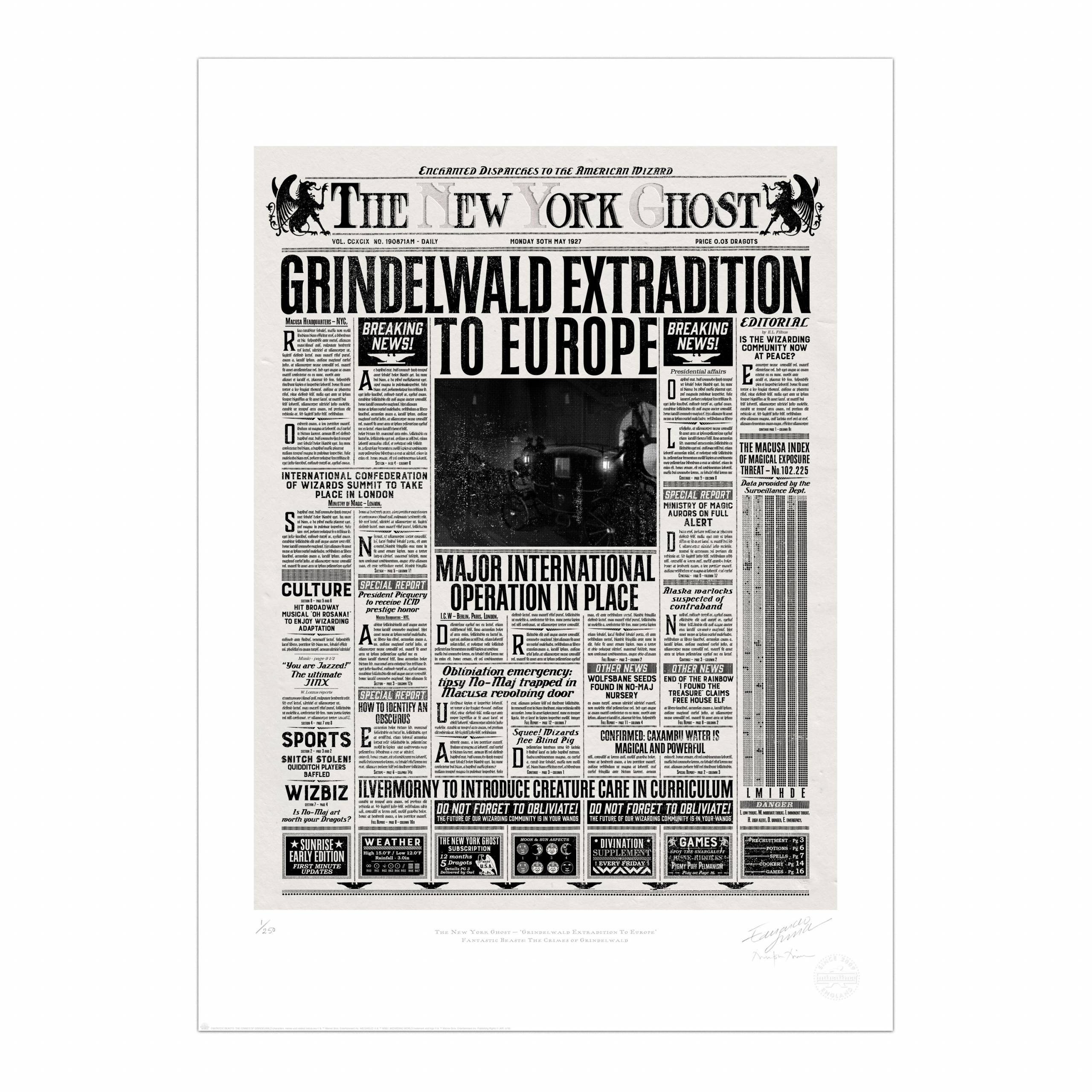 The New York Ghost - ‘Grindelwald Extradition To Europe’