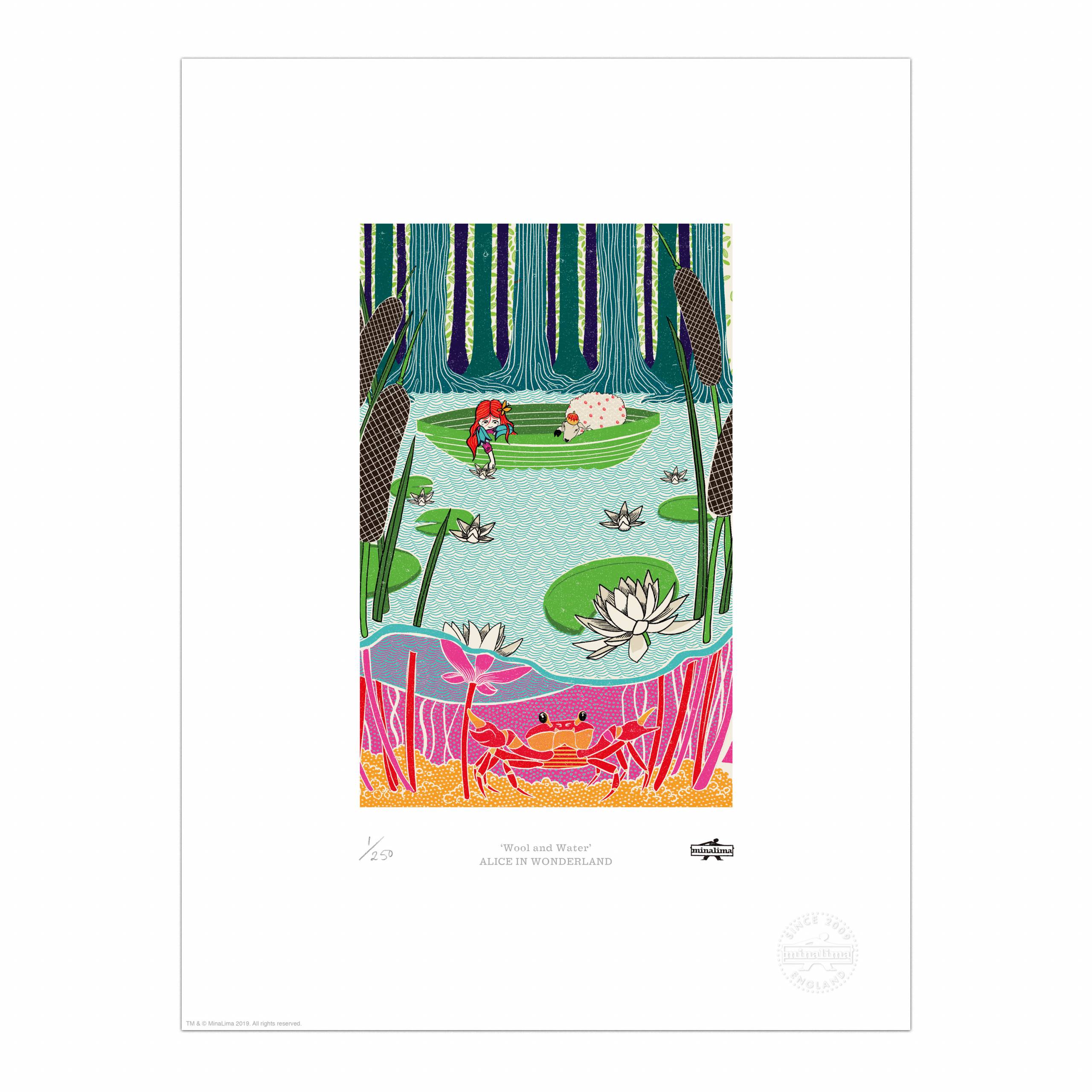 Product image of Wool and Water, a print from MinaLima Alice's Adventure's in Wonderland