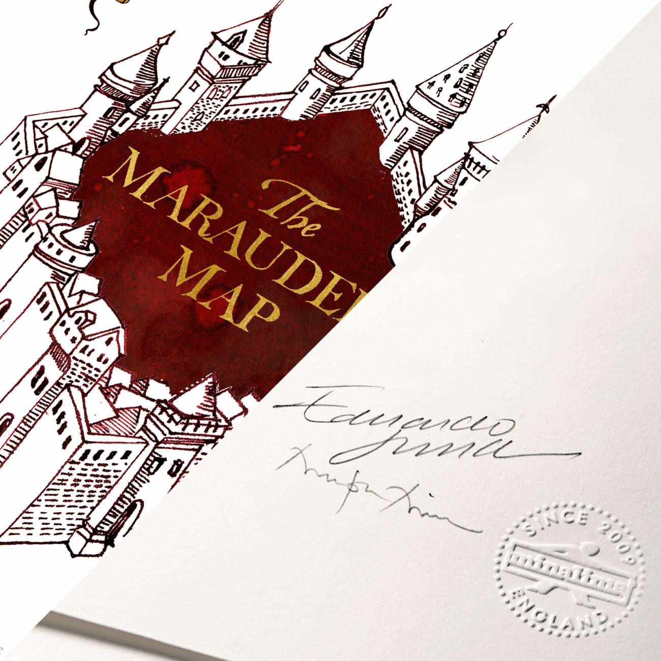 The Marauder's Map Deluxe Wallpaper Sample Swatch - MinaLima