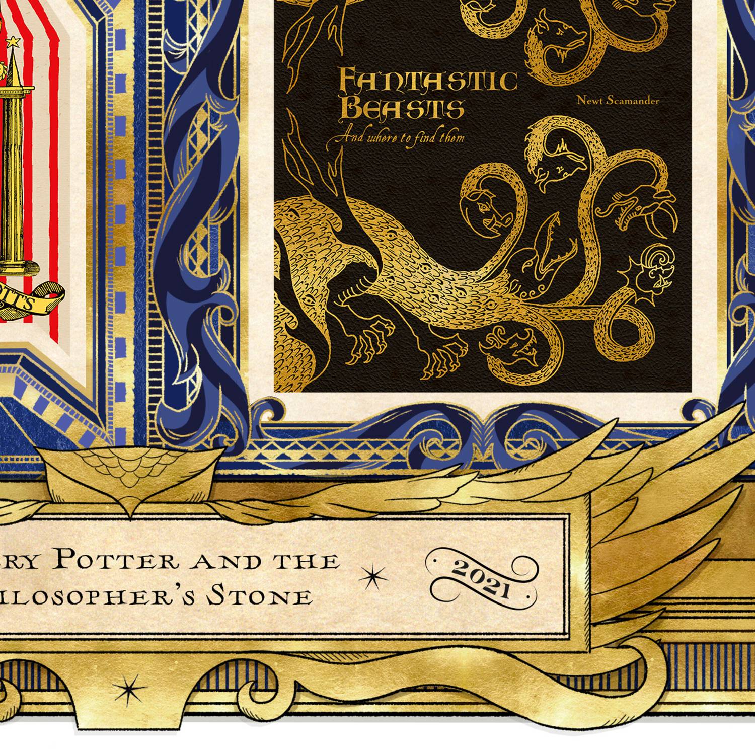 MinaLima on X: Looking forward to putting your MinaLima editions of Harry  Potter and the Philosopher's Stone and Harry Potter and The Chamber of  Secrets side by side? 📕📗✨  / X