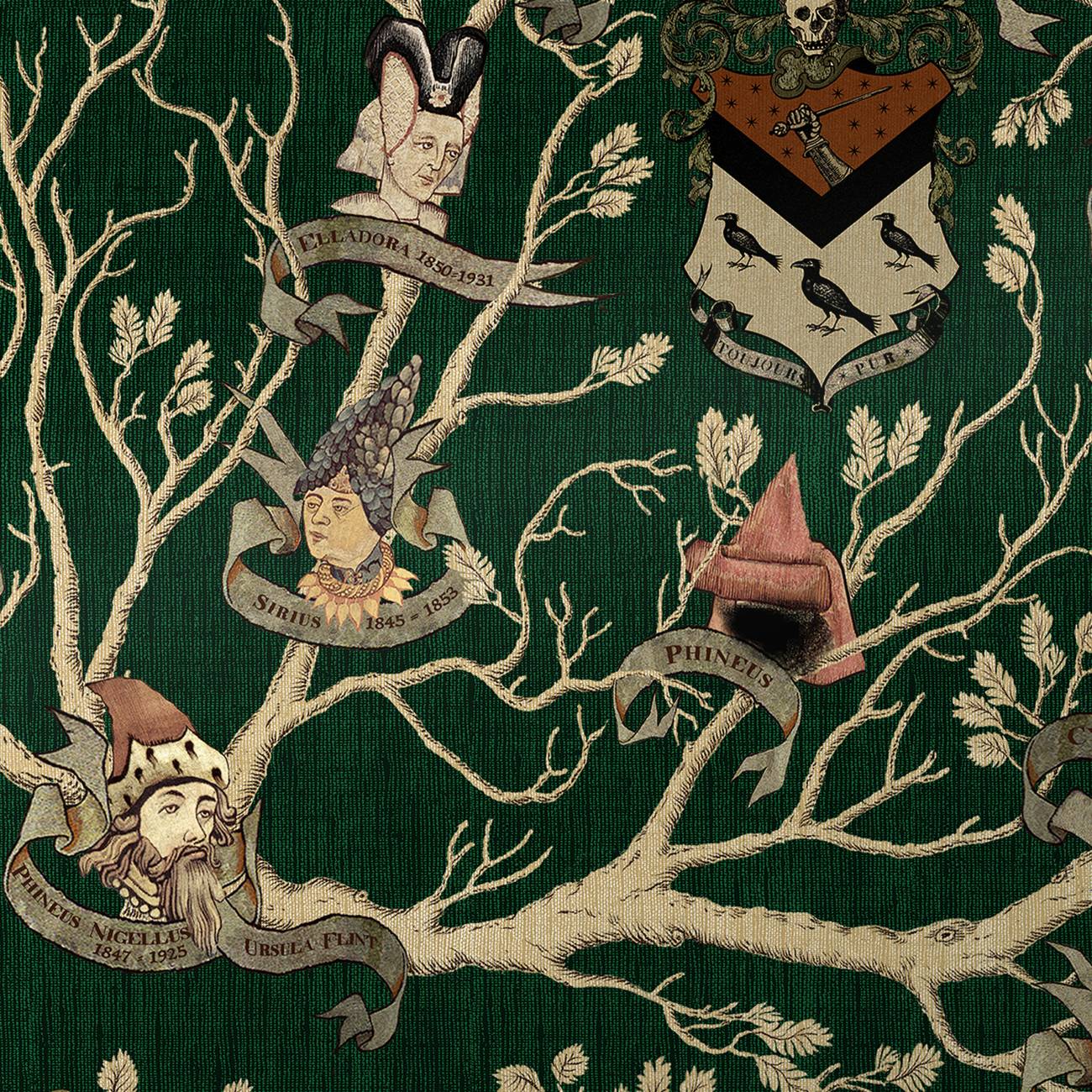 Black Family Tapestry Wallpaper