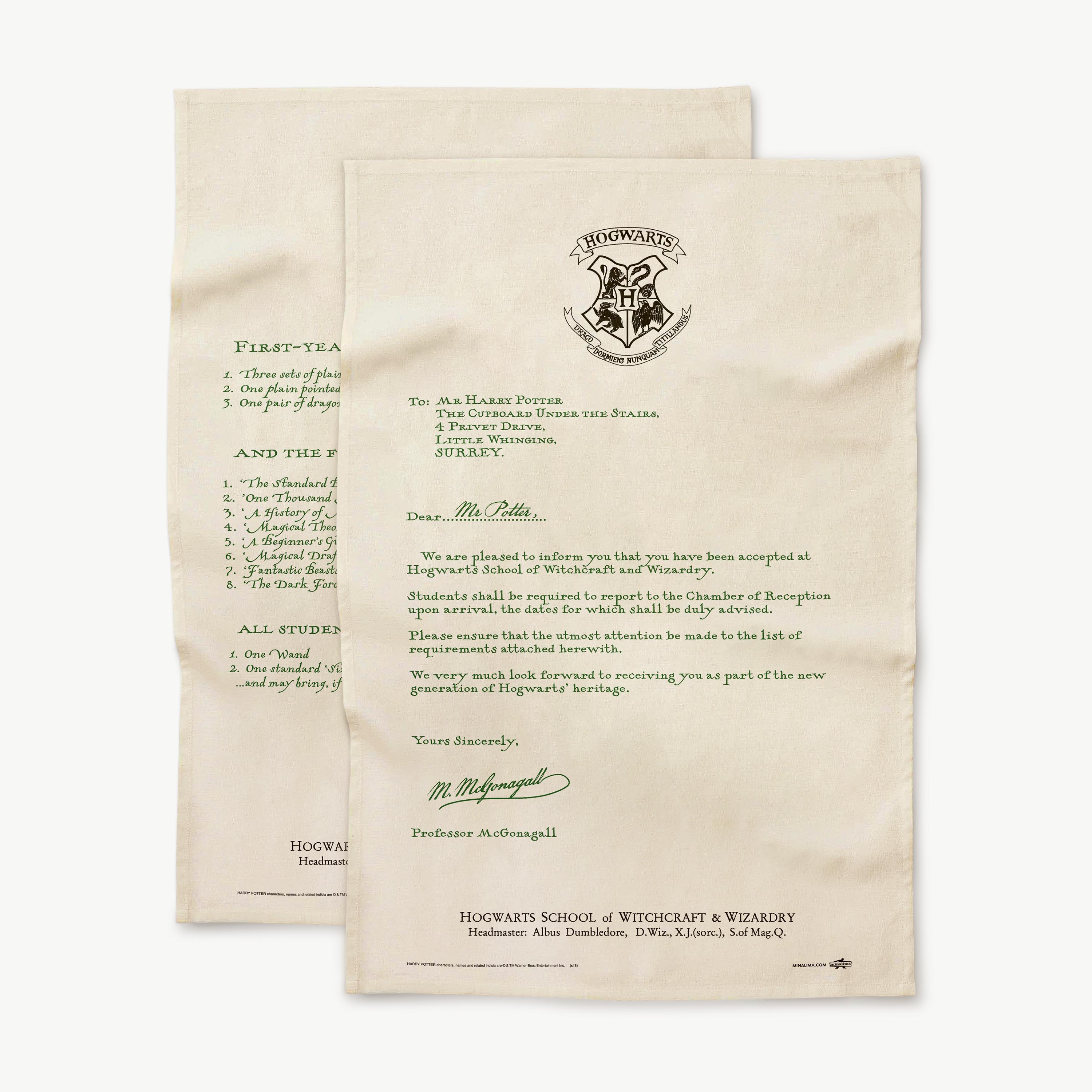 Hogwarts - Harry Potter's Hogwarts Acceptance Letter