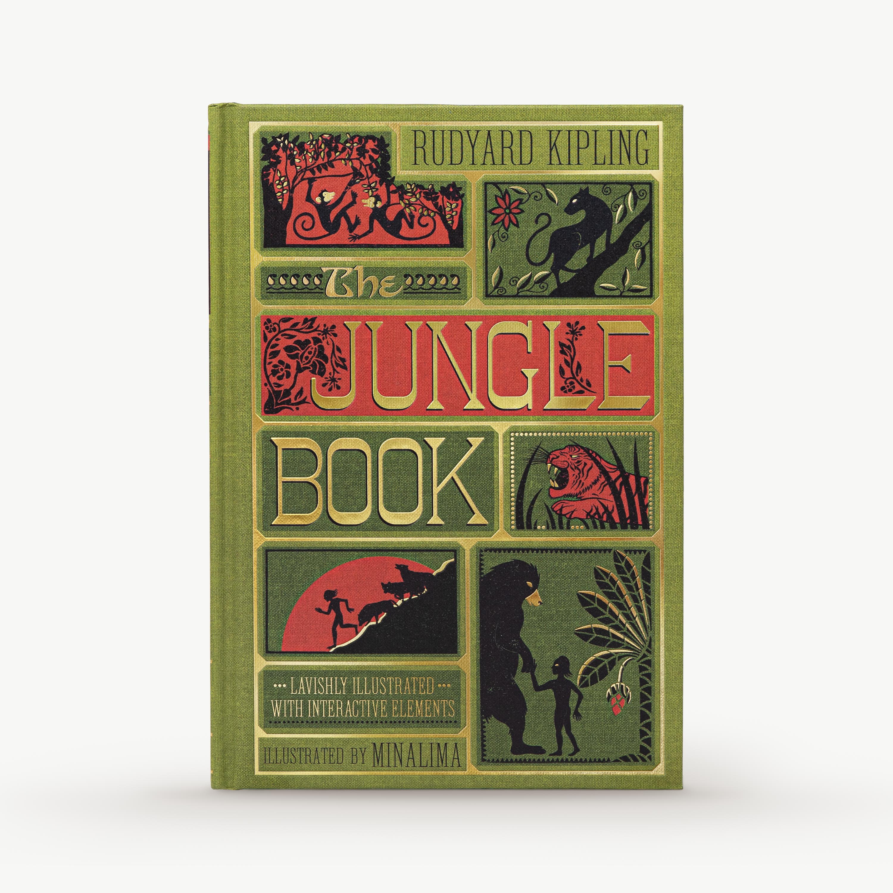 The Jungle Book by Rudyard Kipling - lavishly Illustrated with interactive elements by MinaLima