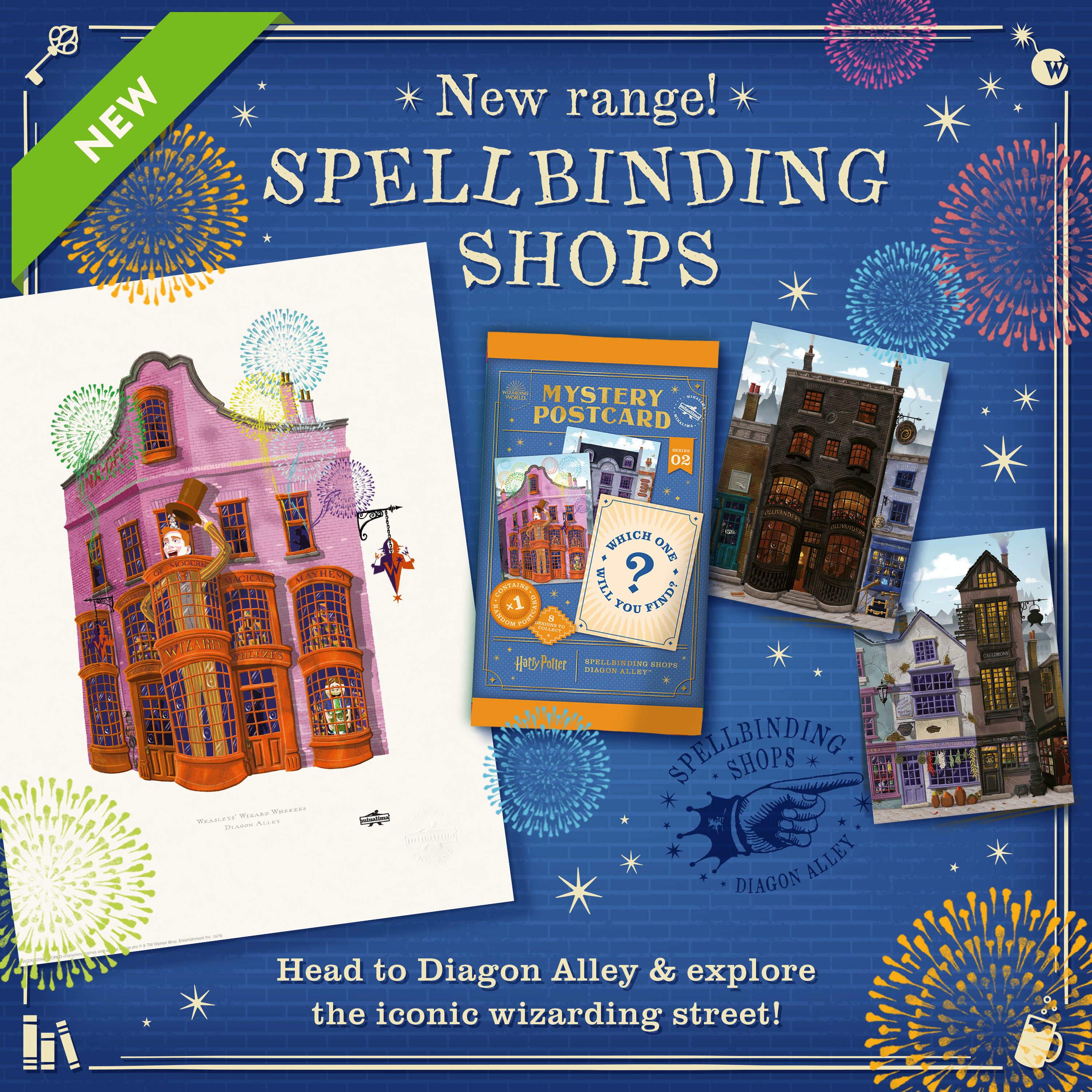 New range! Spellbinding Shops. Head to Diagon Alley and explore the iconic wizarding street!