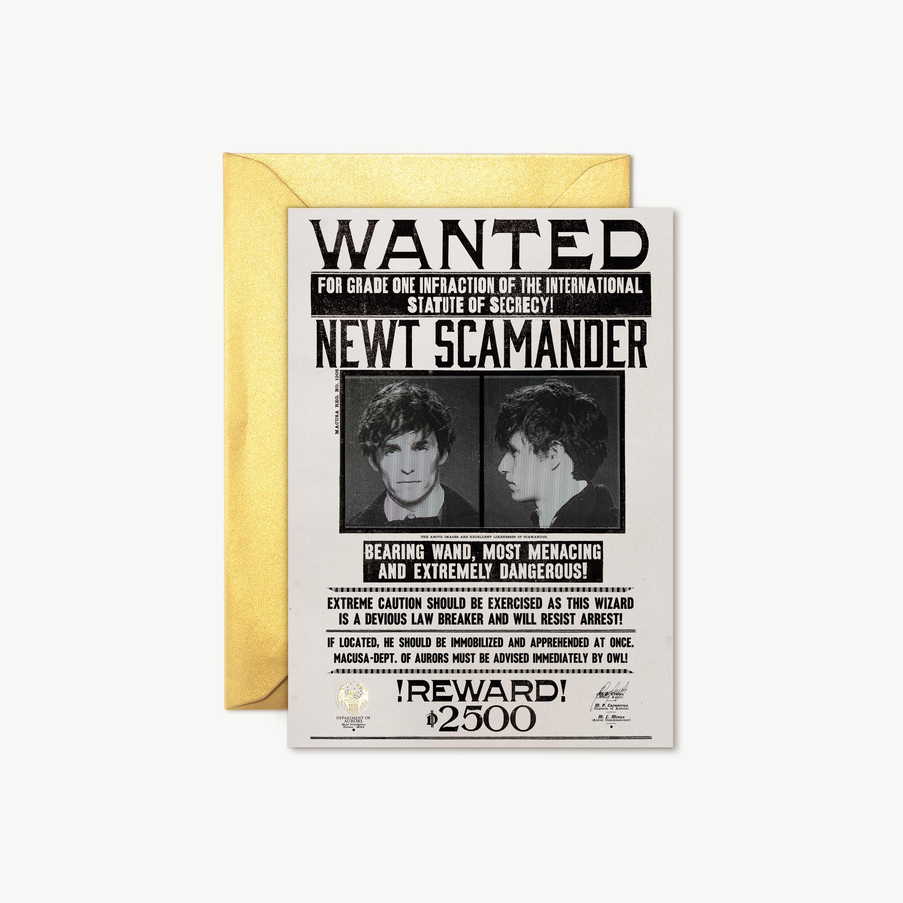 MACUSA - Newt Scamander Wanted Notice