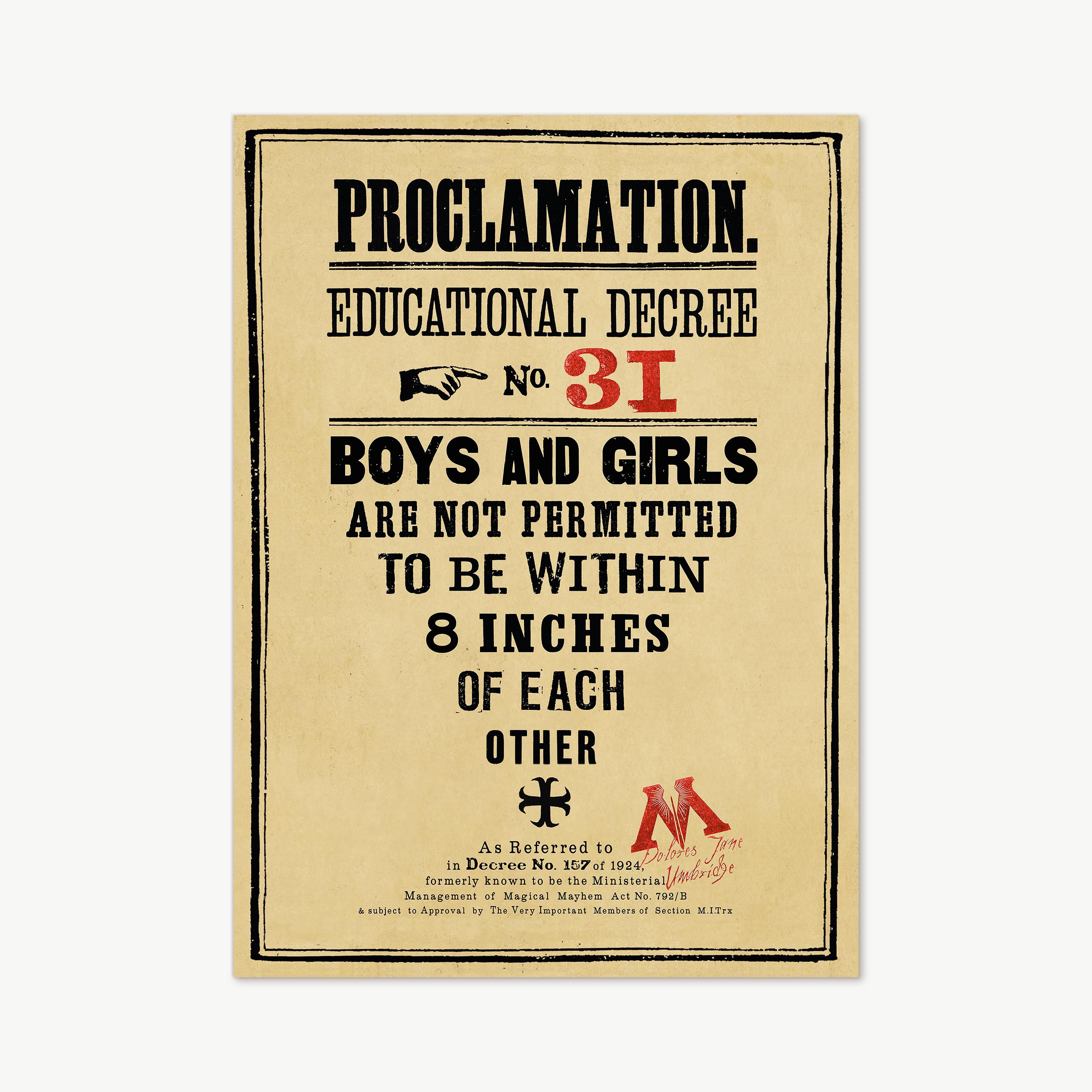 Ministry of Magic - Proclamation No.31