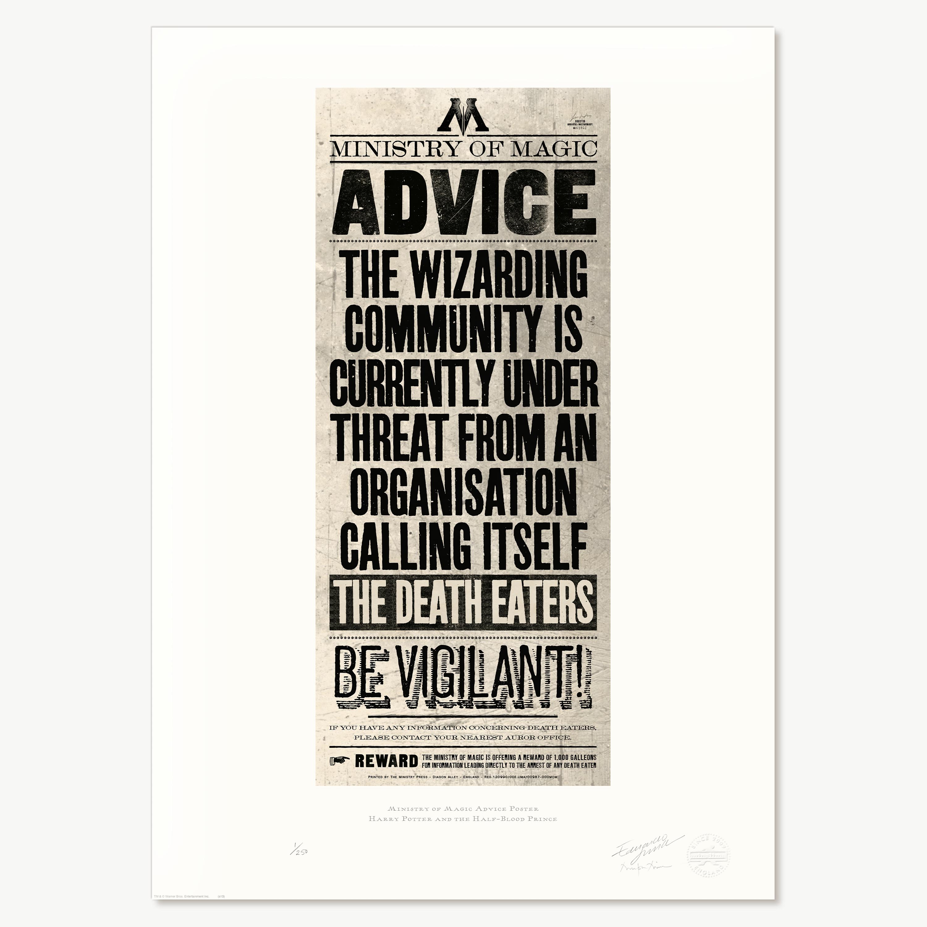 Ministry of Magic Advice Notice