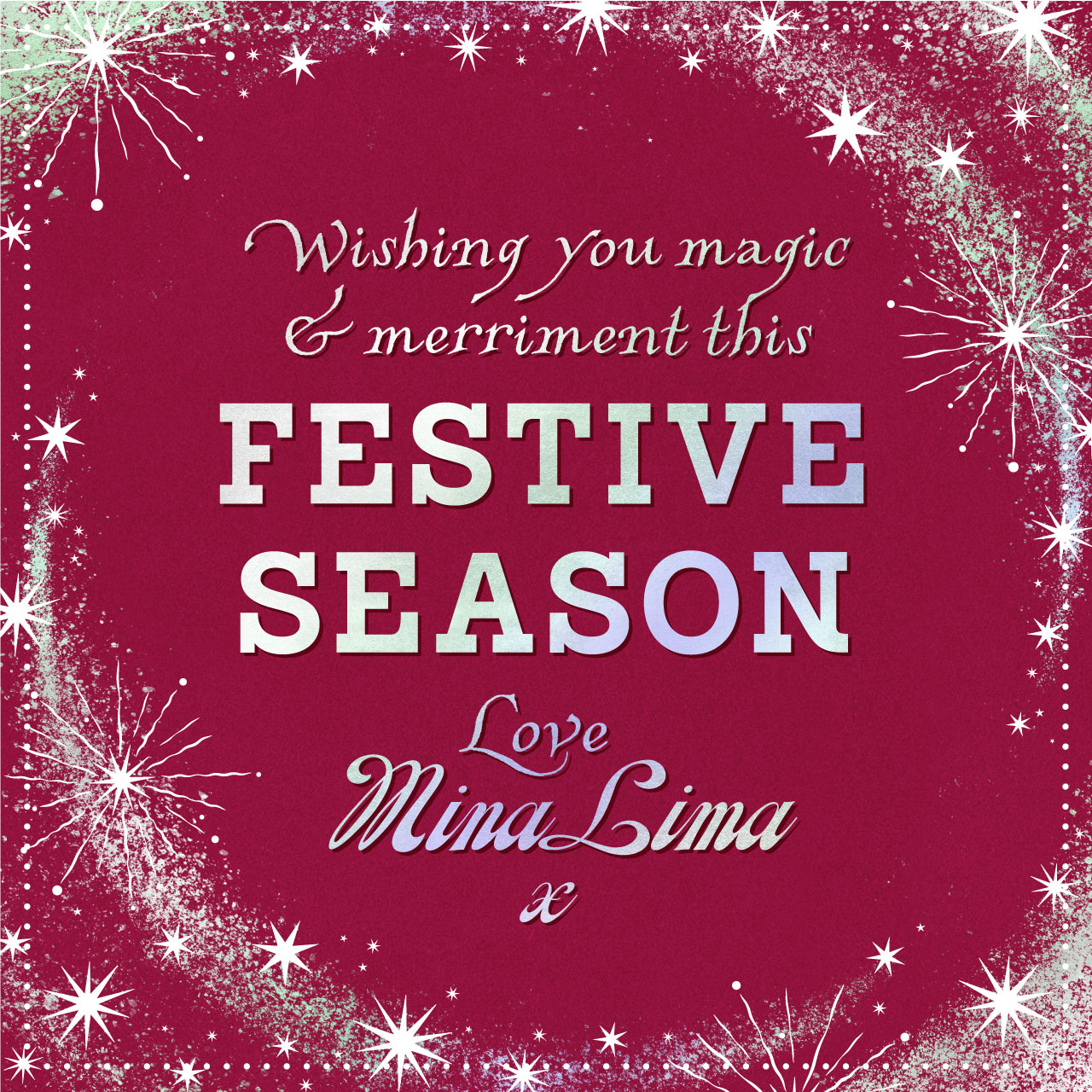 Wishing you magic and merriment this festive season, love MinaLima.