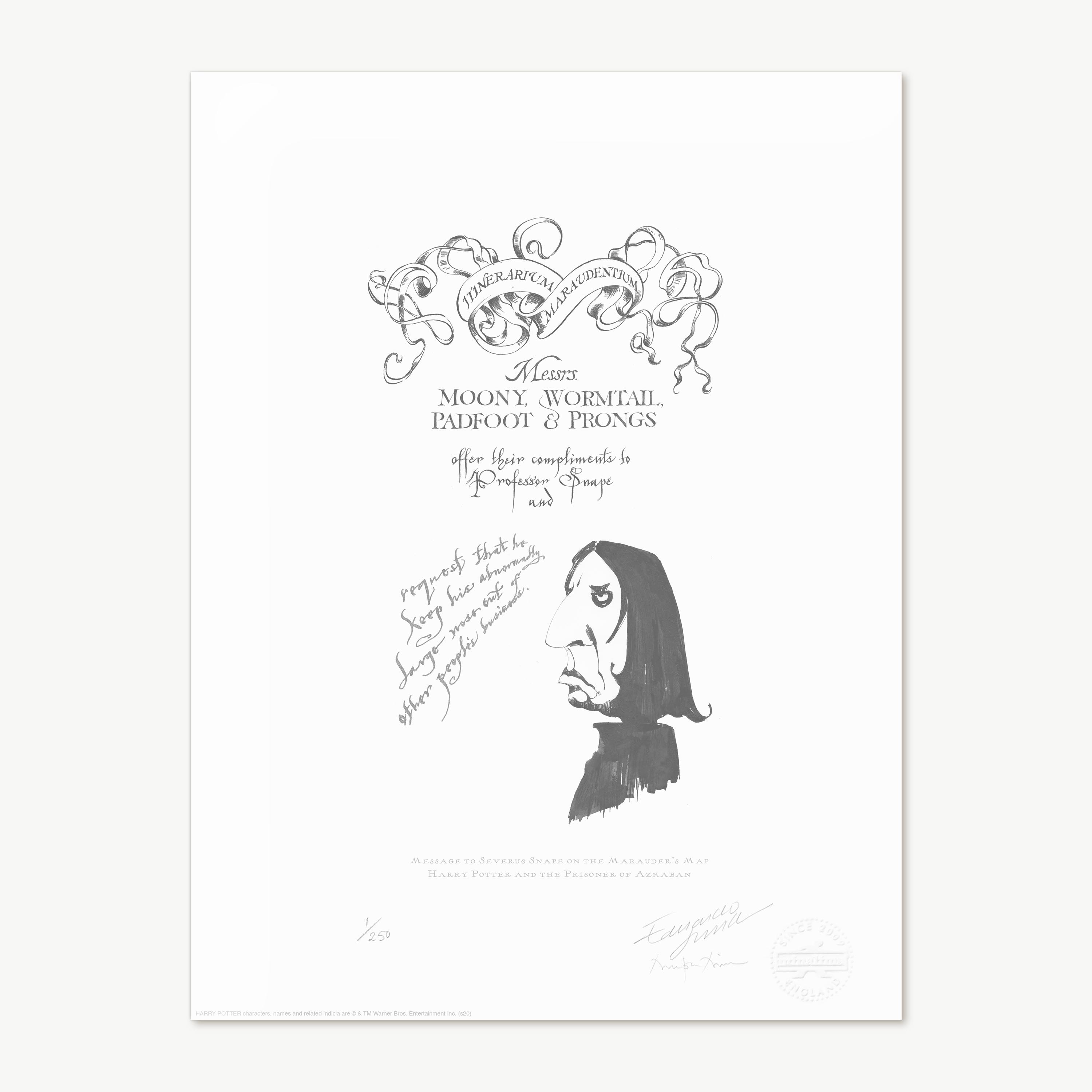 Message to Severus Snape on The Marauder's Map