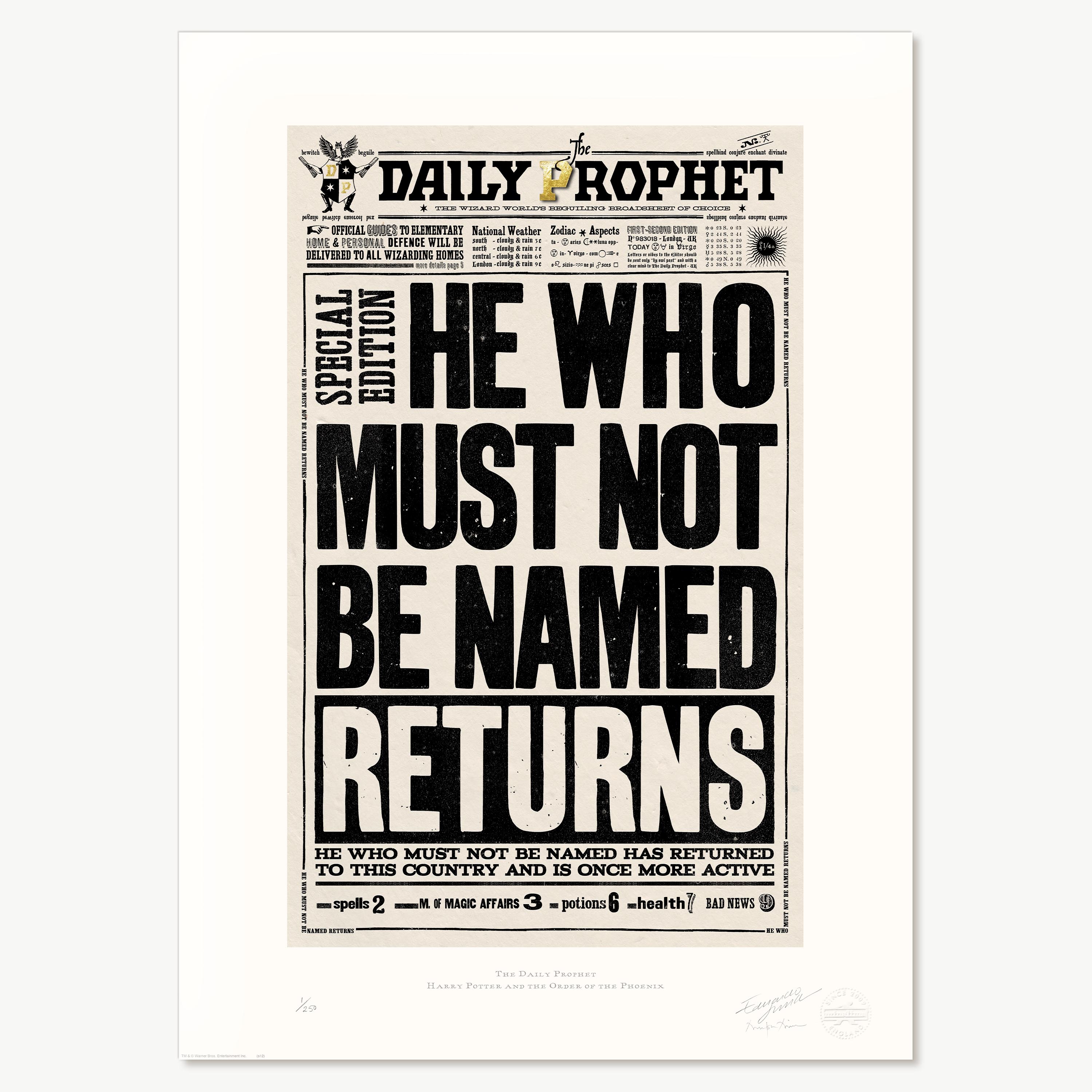 The Daily Prophet - ‘He Who Must Not Be Named Returns’