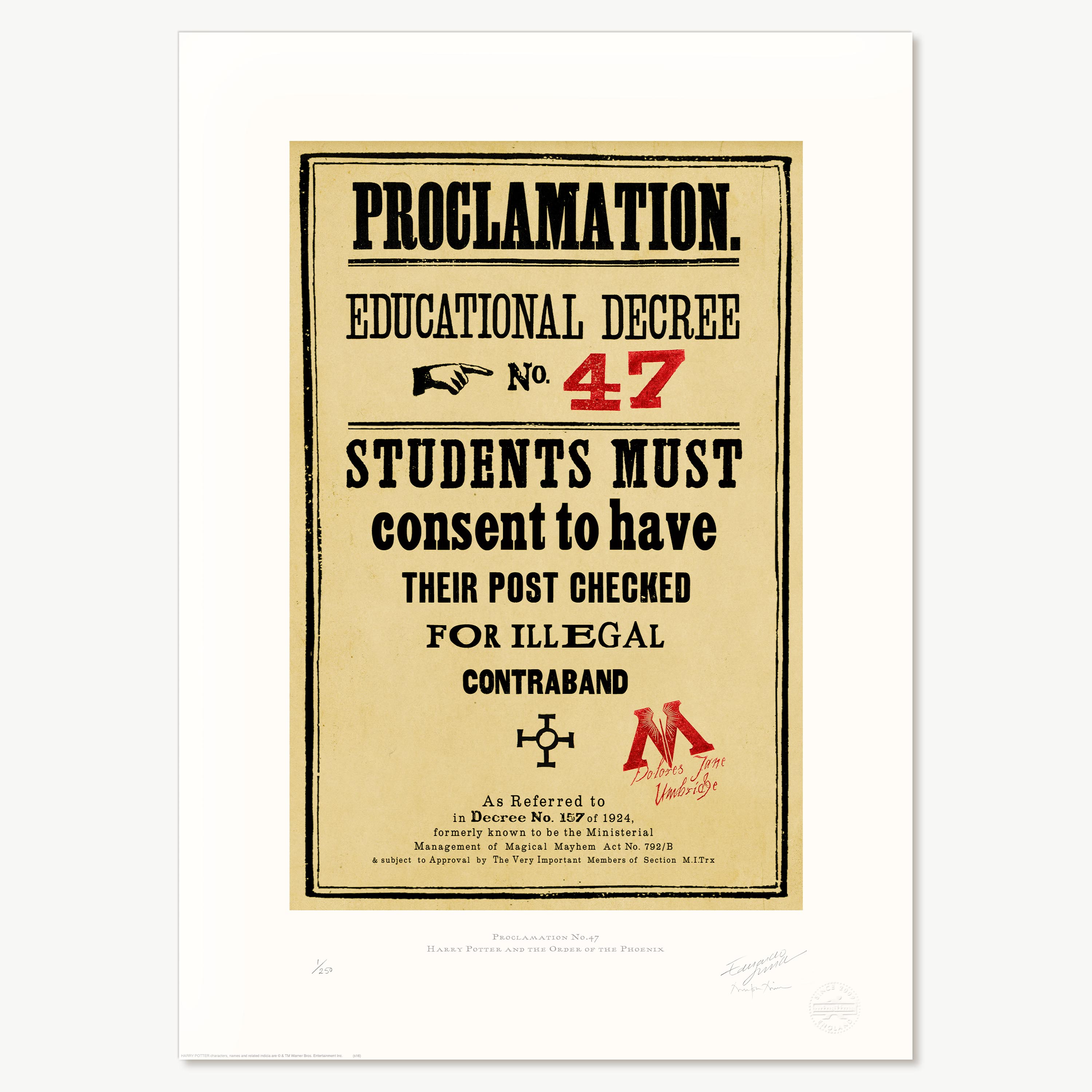 Ministry of Magic - Proclamation No.47
