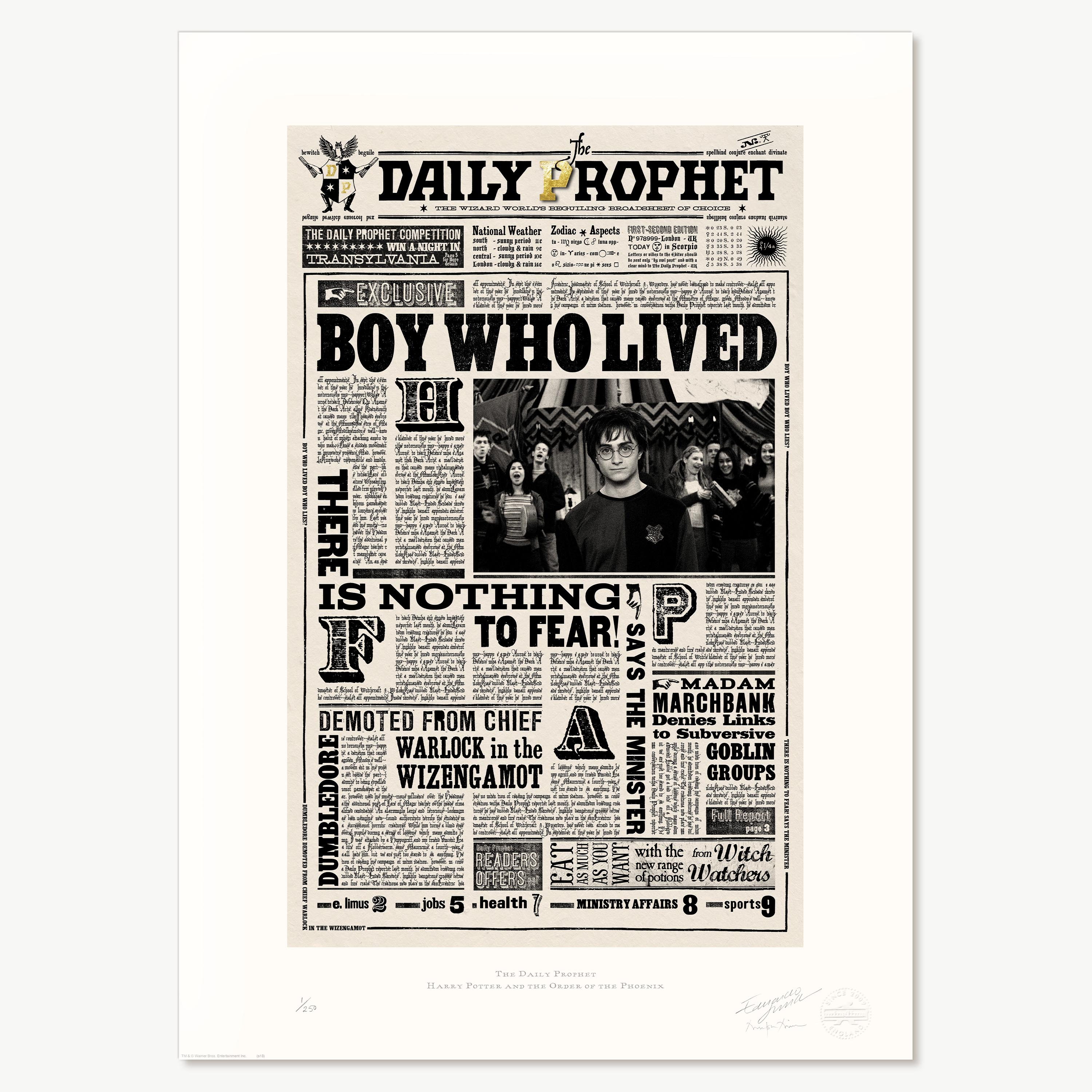 The Daily Prophet - ‘Boy Who Lived’