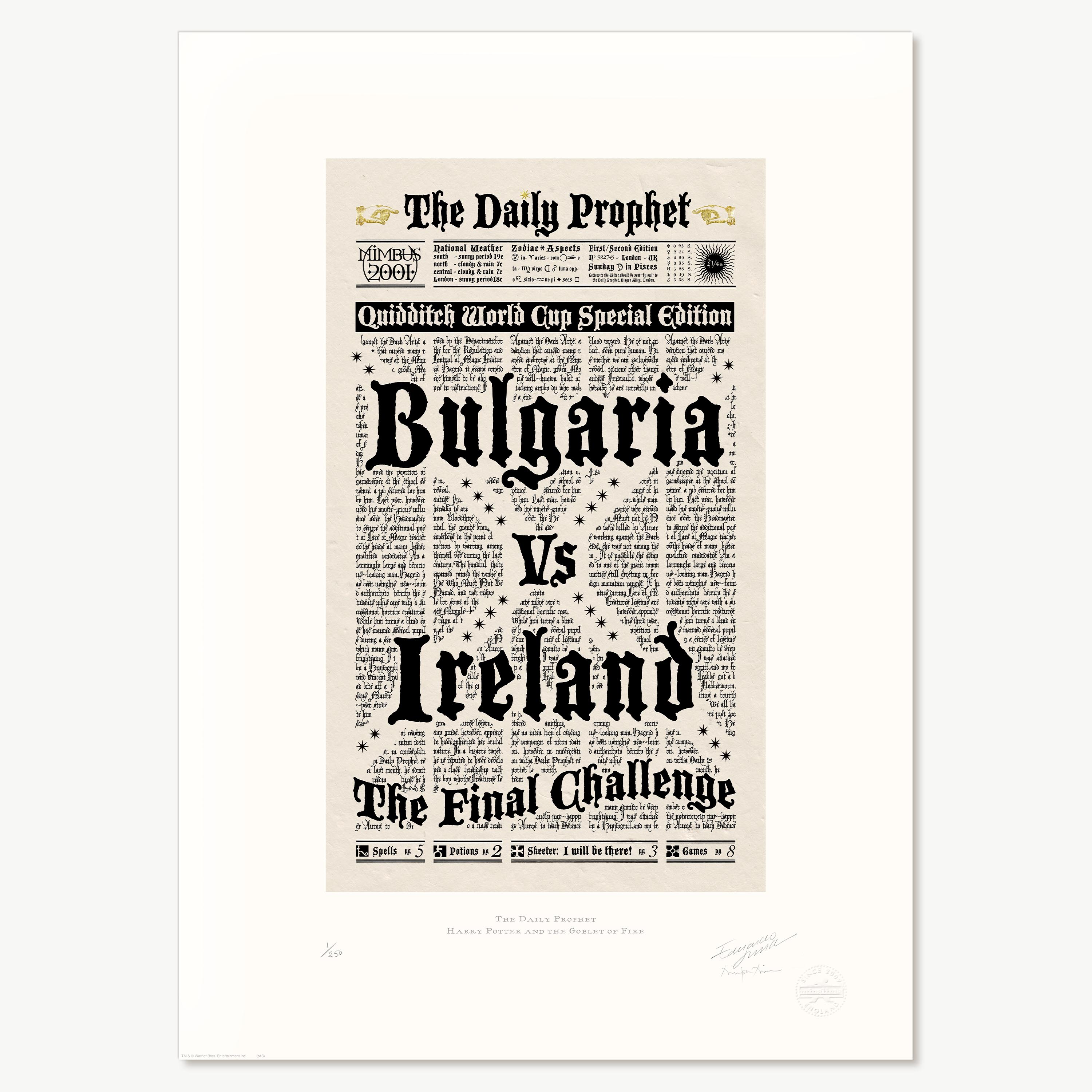 The Daily Prophet - ‘Bulgaria Vs Ireland’