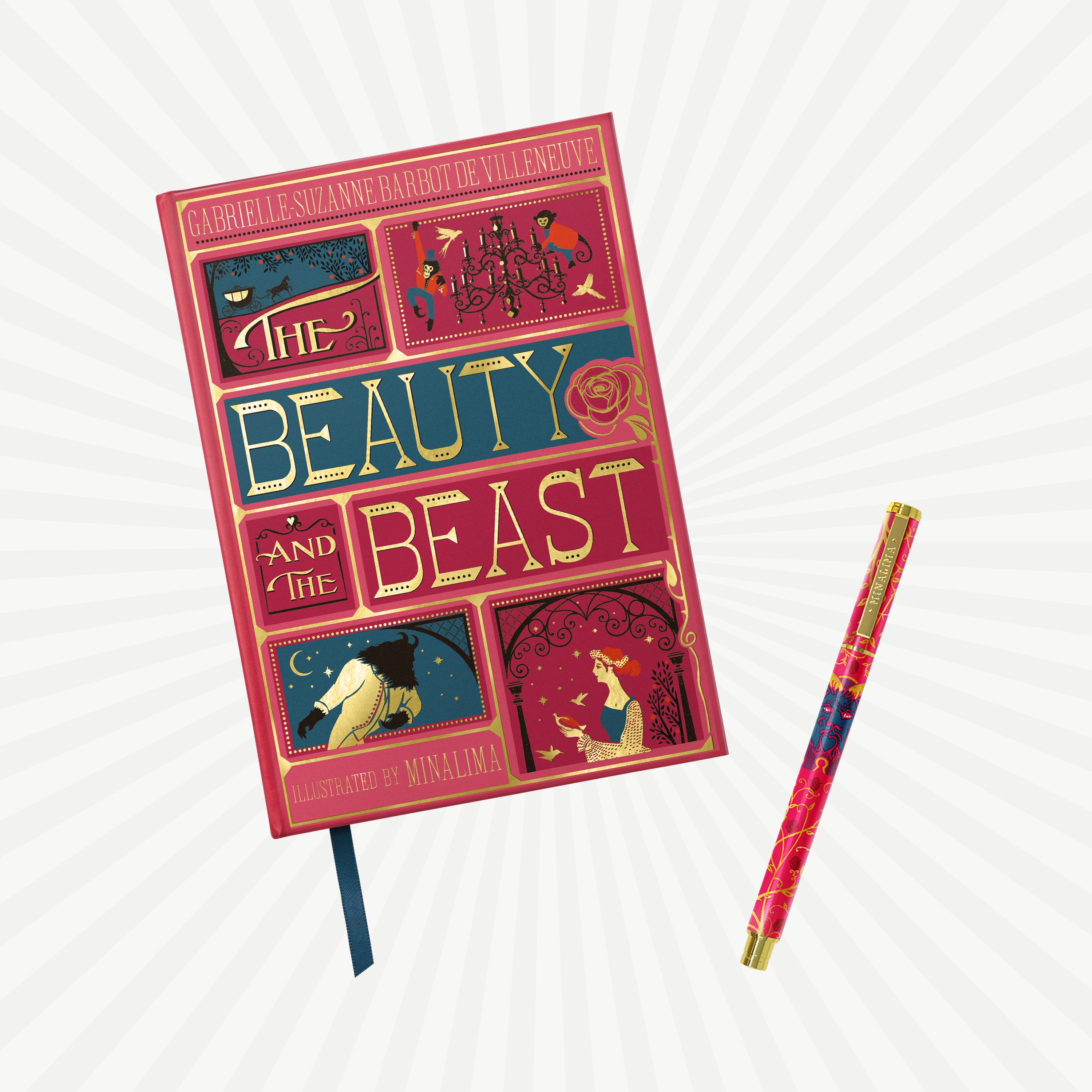 MinaLima Classics' 'The Beauty and The Beast' notebook and pen bundle - save over 20%.