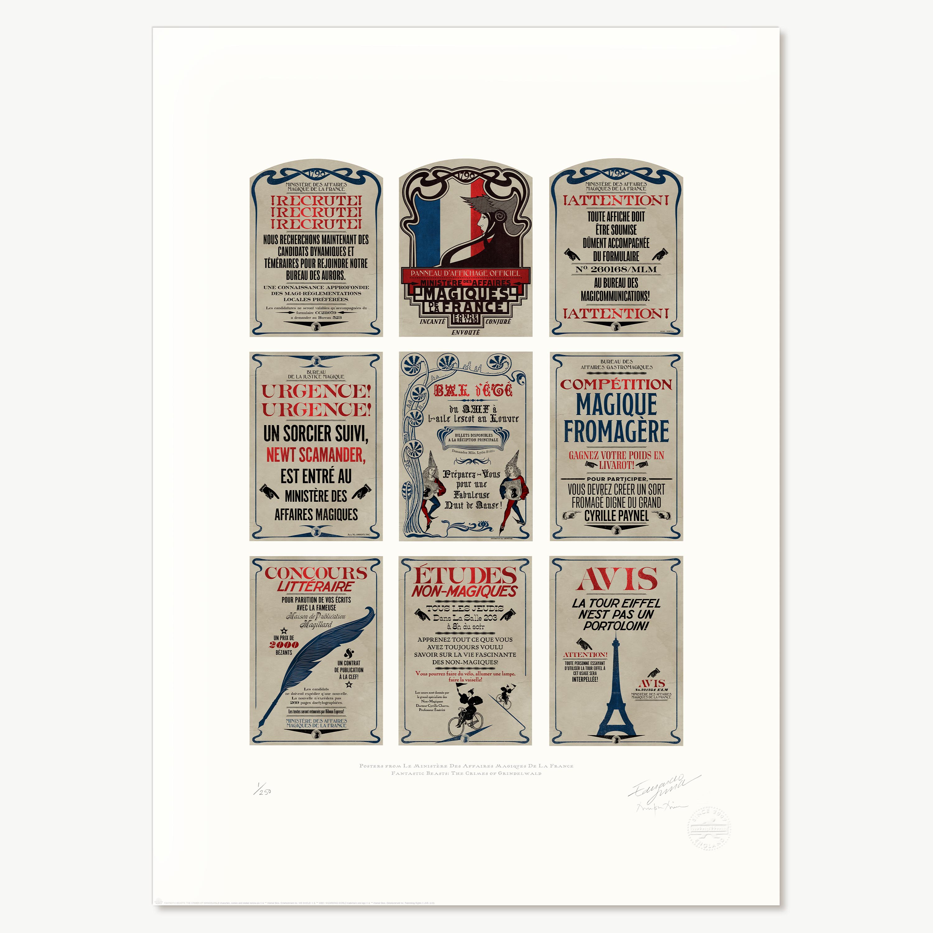 Posters from Le Ministère des Affaires Magiques de la France
