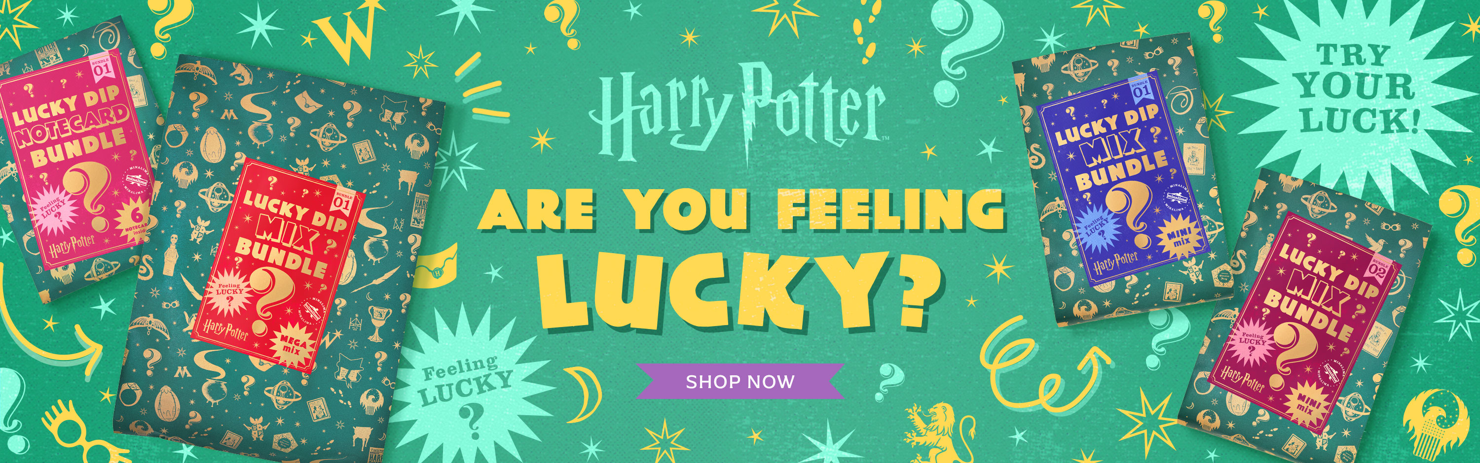 Are you feeling lucky? Shop Harry Potter and Fantastic Beasts Lucky Dips bundles now.