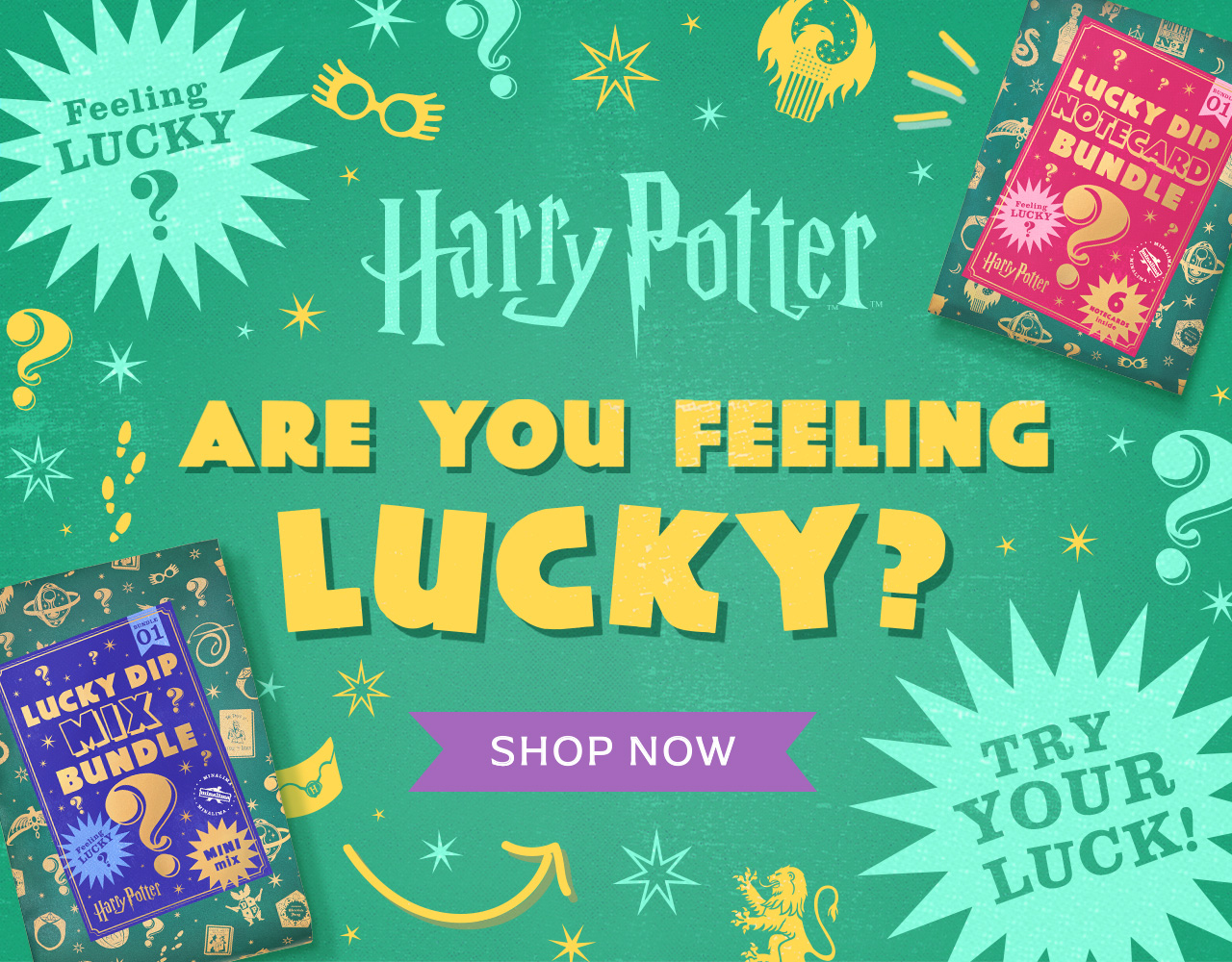 Are you feeling lucky? Shop Harry Potter and Fantastic Beasts Lucky Dips bundles now.