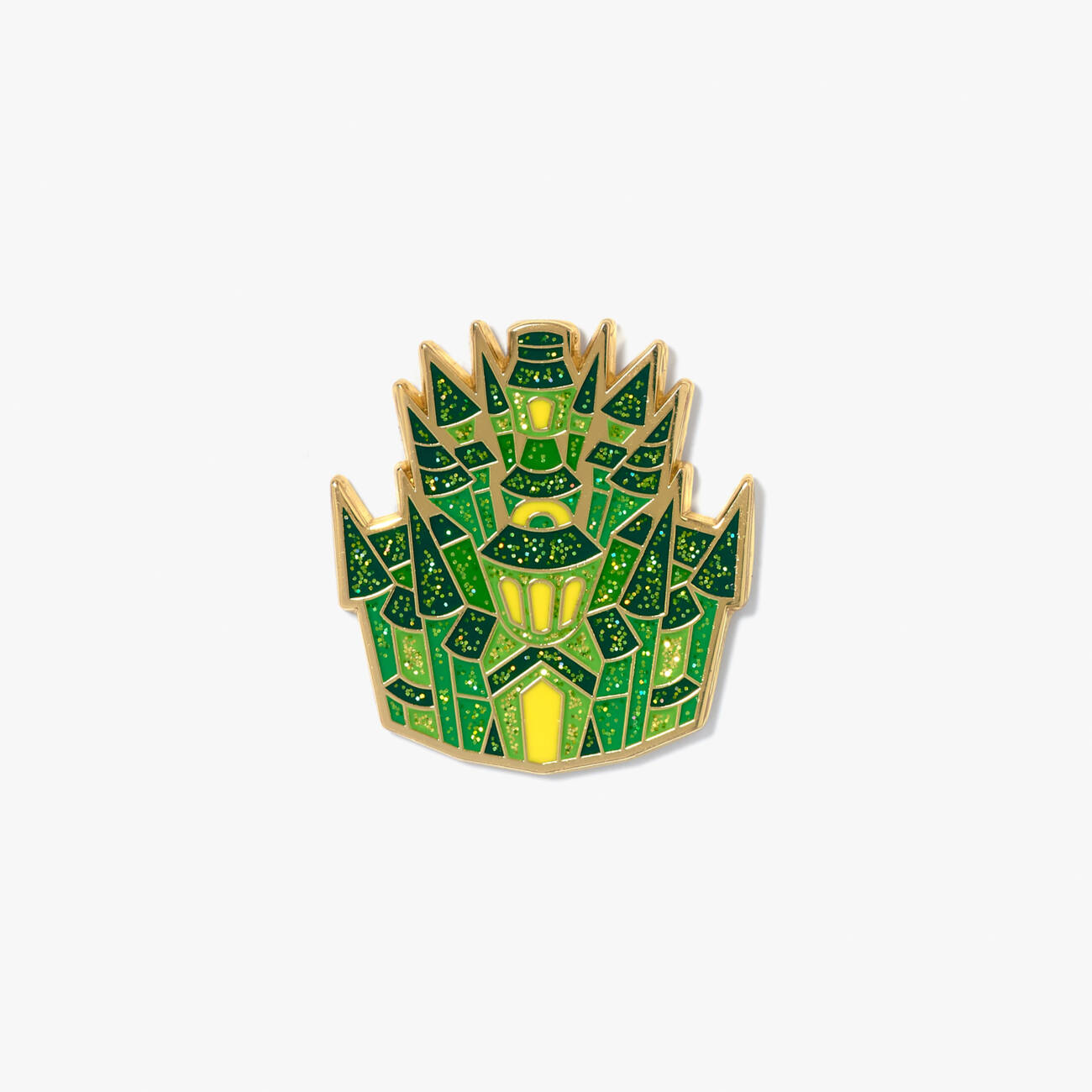 Emerald City pin badge inspired by MinaLima Classics illustrated edition of ‘The Wonderful Wizard of Oz’.
