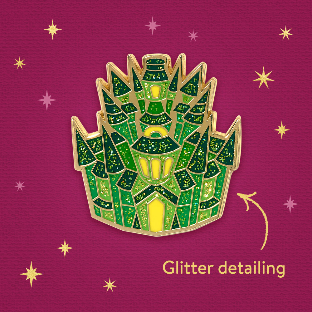 MinaLima Classics Peter Pan 'The Flight' Pin Badge with glitter detailing