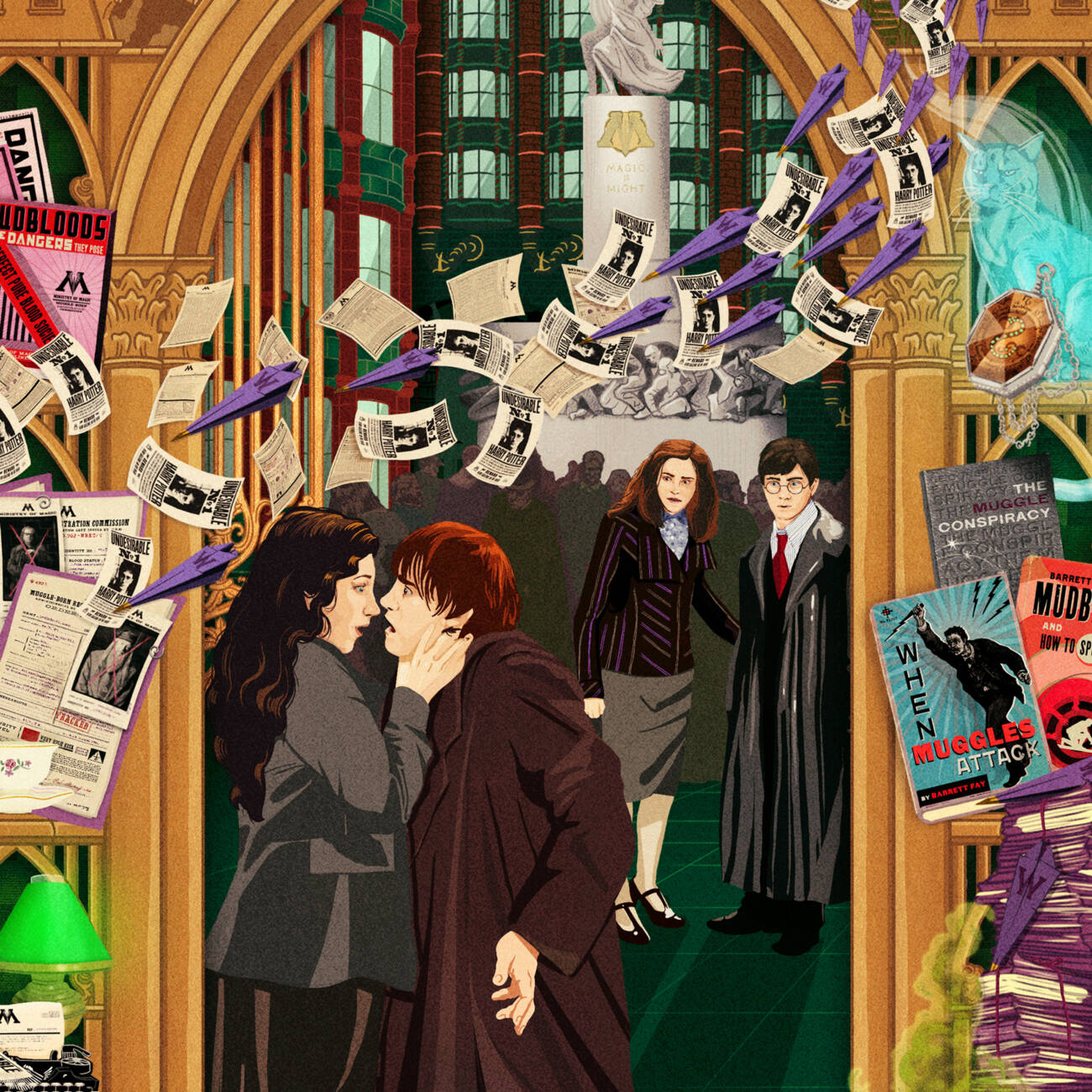 Harry Potter and the Deathly Hallows: Part One - Magical Moments Limited Edition Art Print - 'How long did you say this batch of Polyjuice would last, Hermione?'