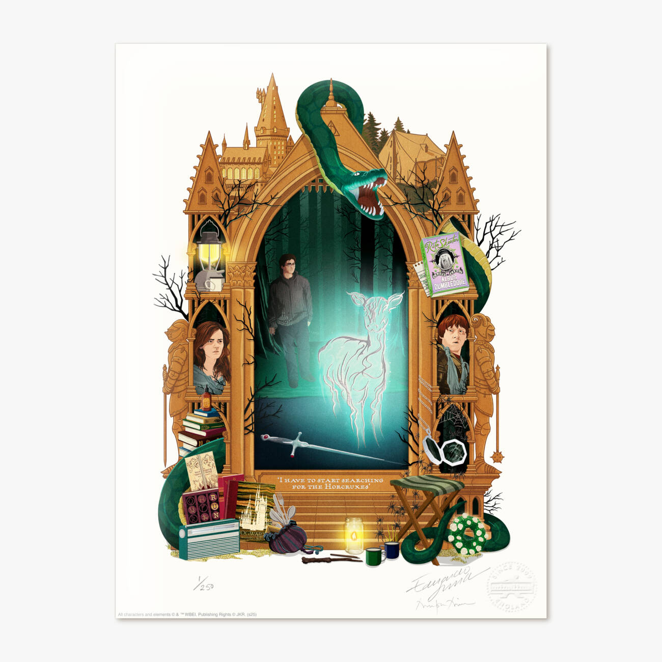 Harry Potter and the Deathly Hallows: Part One - Magical Moments Limited Edition Art Print - ‘I have to start looking for the Horcruxes’.