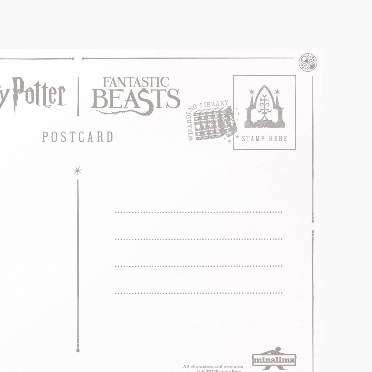 Mystery Postcard Series 03 - Wizarding Library: Back view.