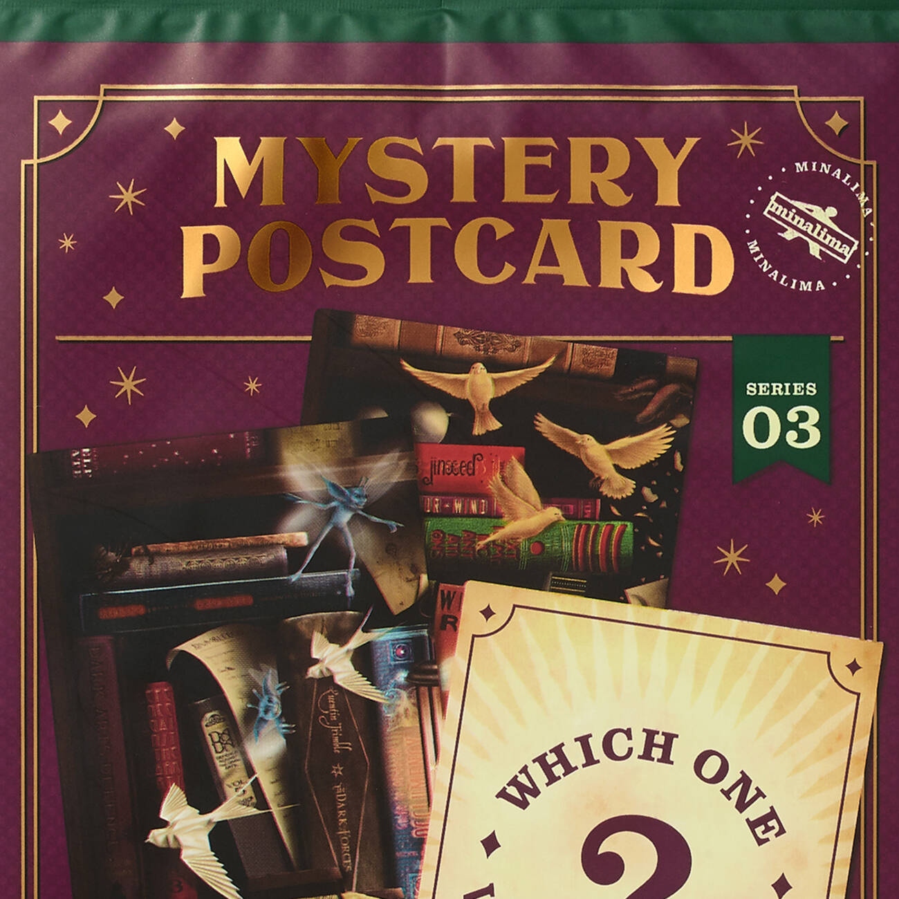 Mystery Postcard Series 03 - Wizarding Library: close up view.