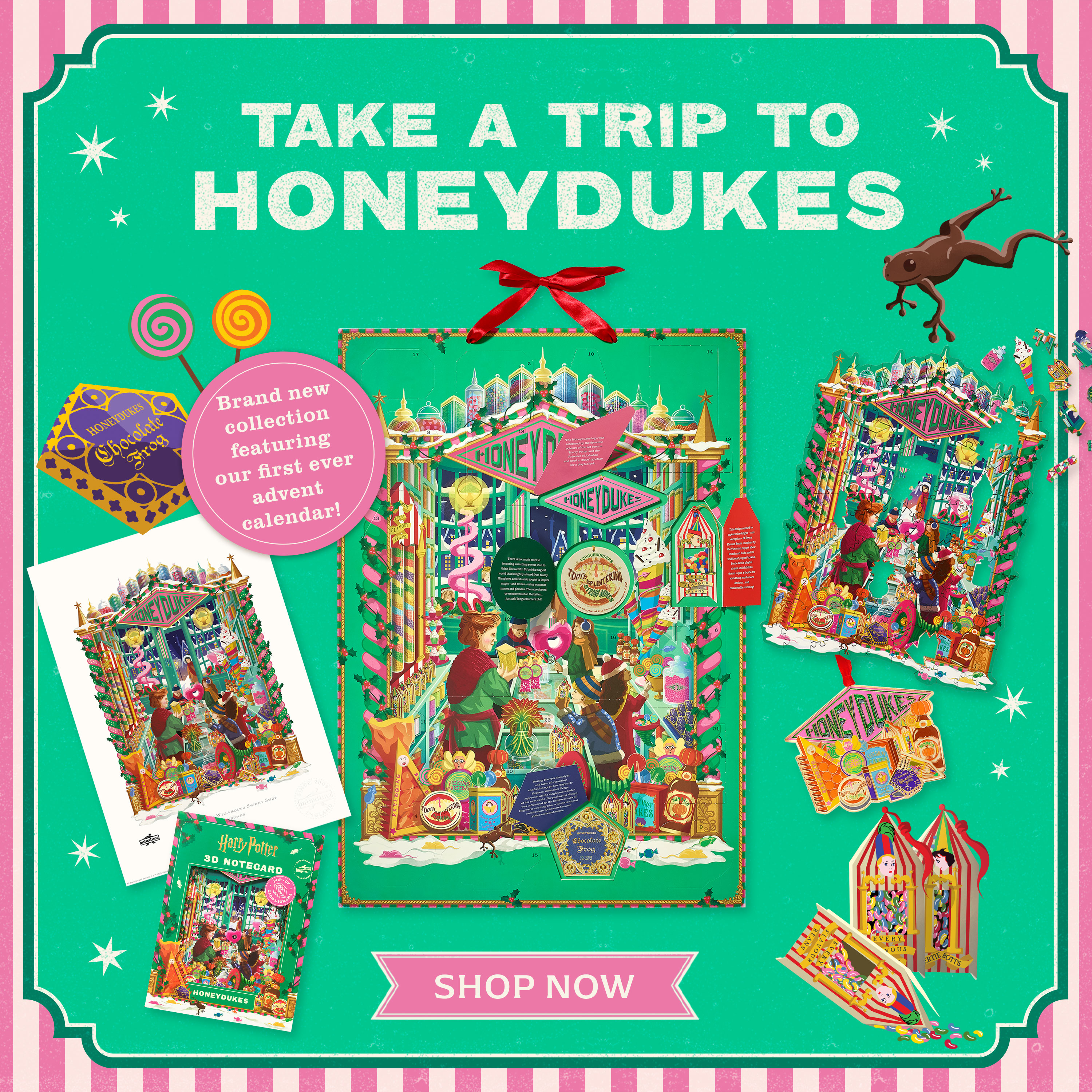 Take a trip to Honeydukes - brand new collection featuring our first ever advent calendar! Shop now.