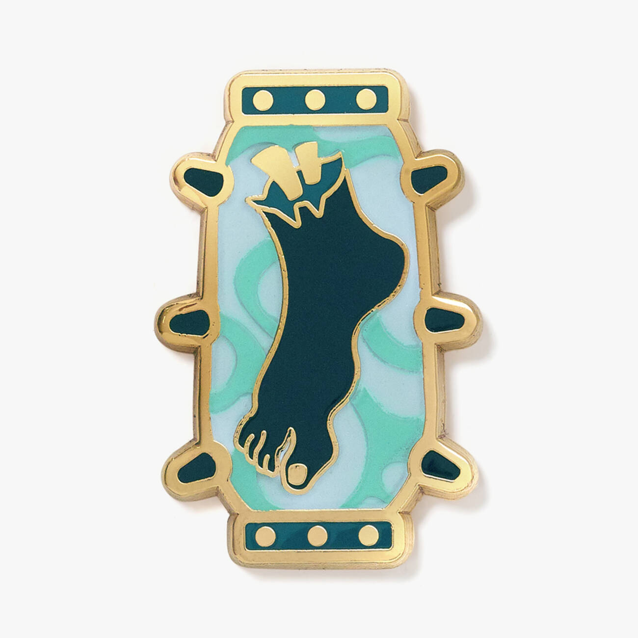 Frankenstein glow-in-the-dark pin badge 'From the Dissecting Room'