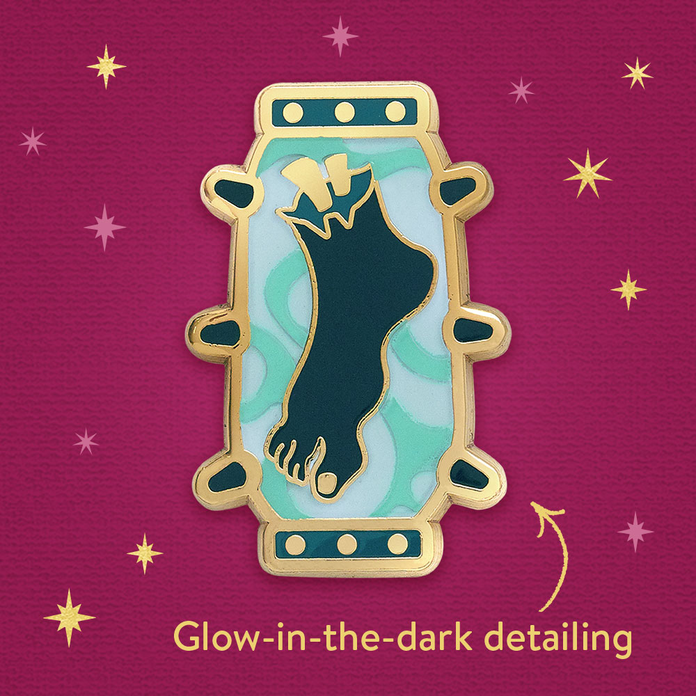 MinaLima Classics Peter Pan 'The Flight' Pin Badge with glitter detailing