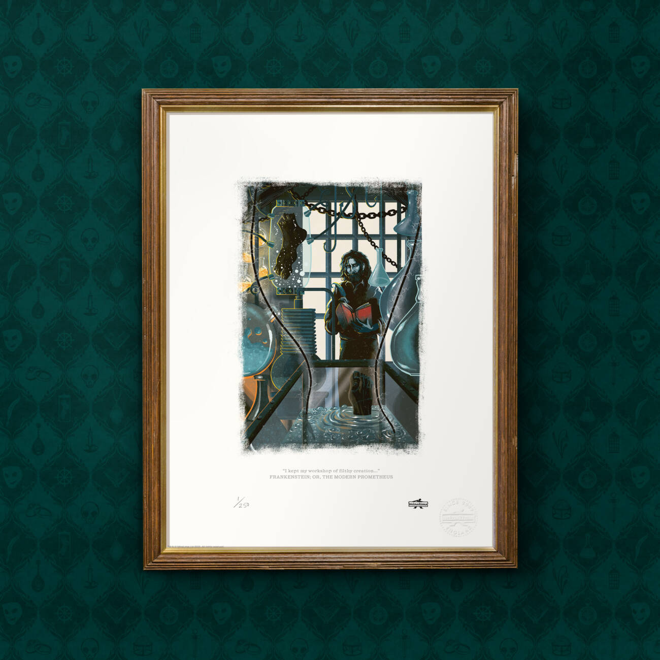 Frankenstein art print "I kept my workshop of filthy creation..."